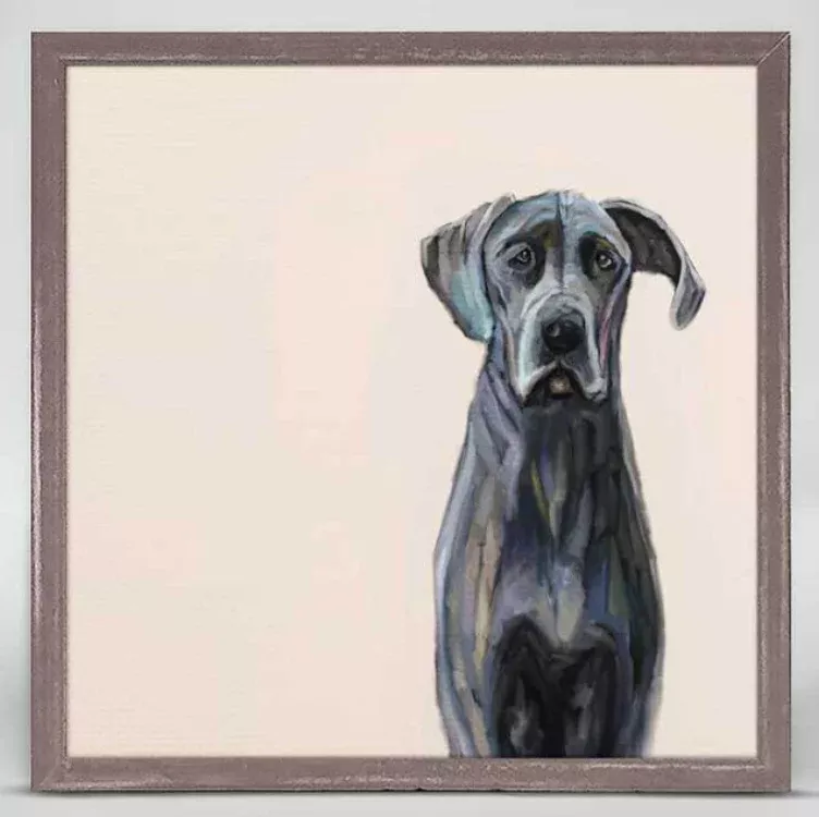 Great Dane Best Friend Mini Framed Canvas