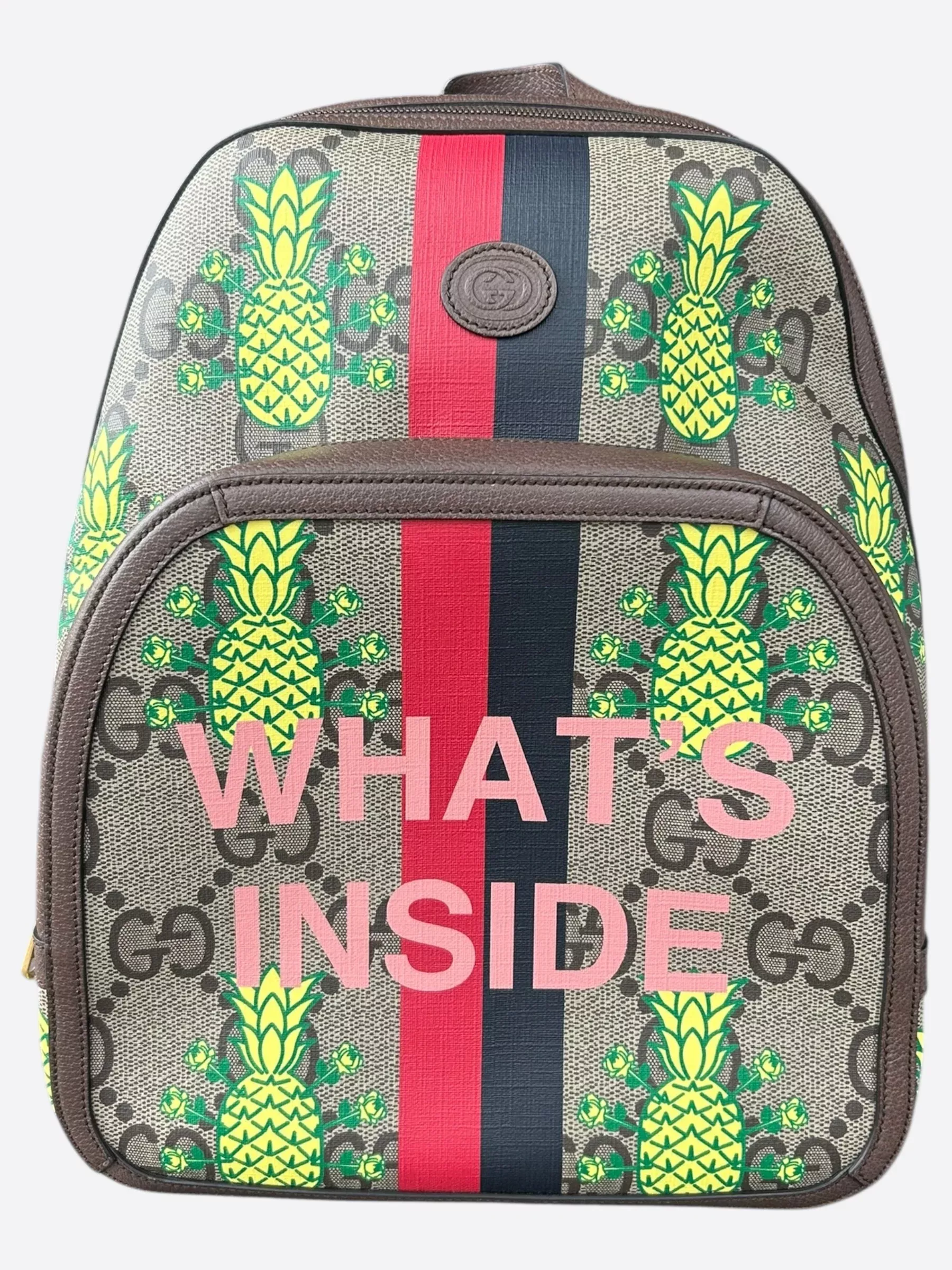 Gucci Beige GG Monogram Pineapple backpack