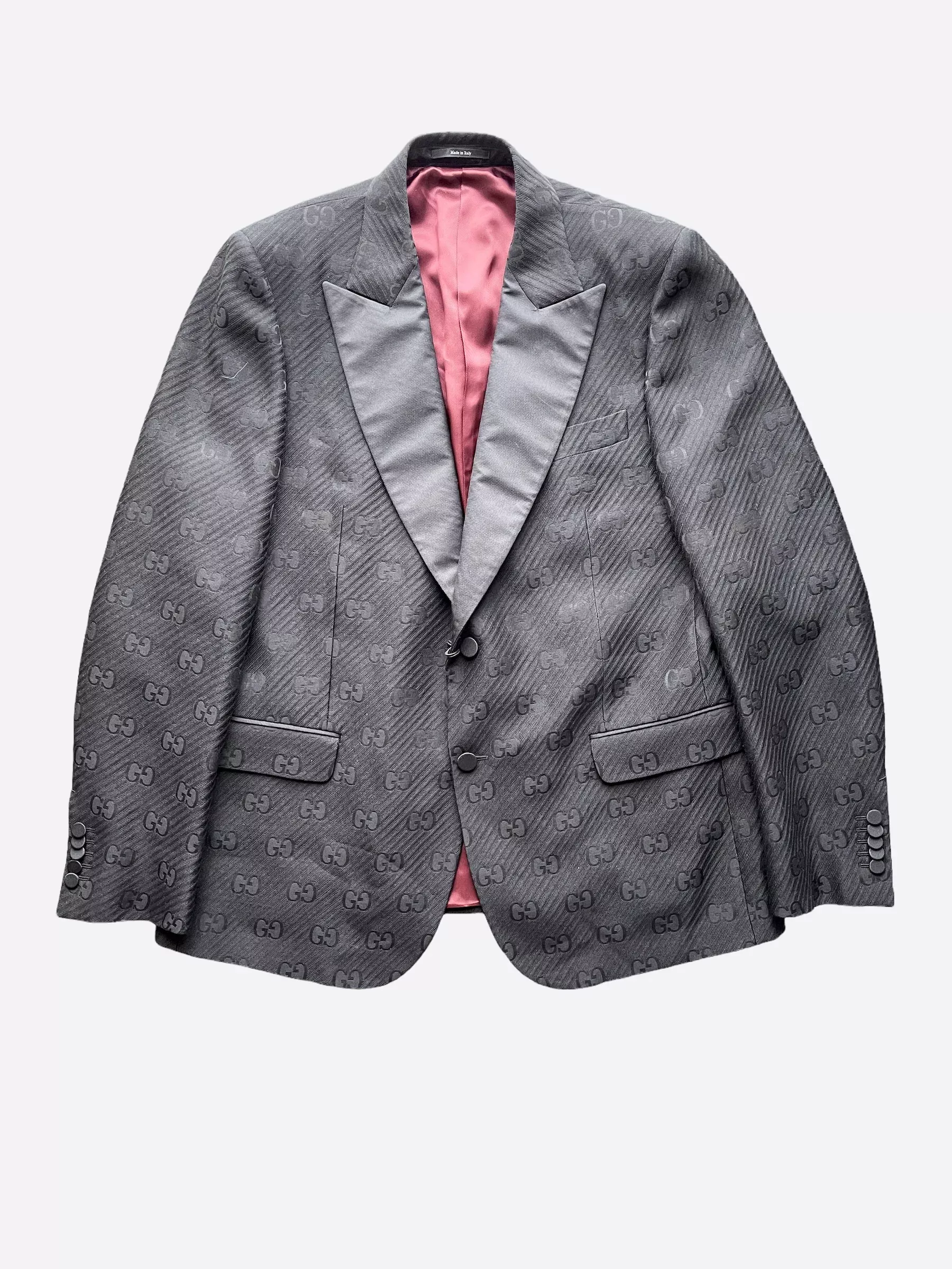 Gucci Black GG Monogram Blazer