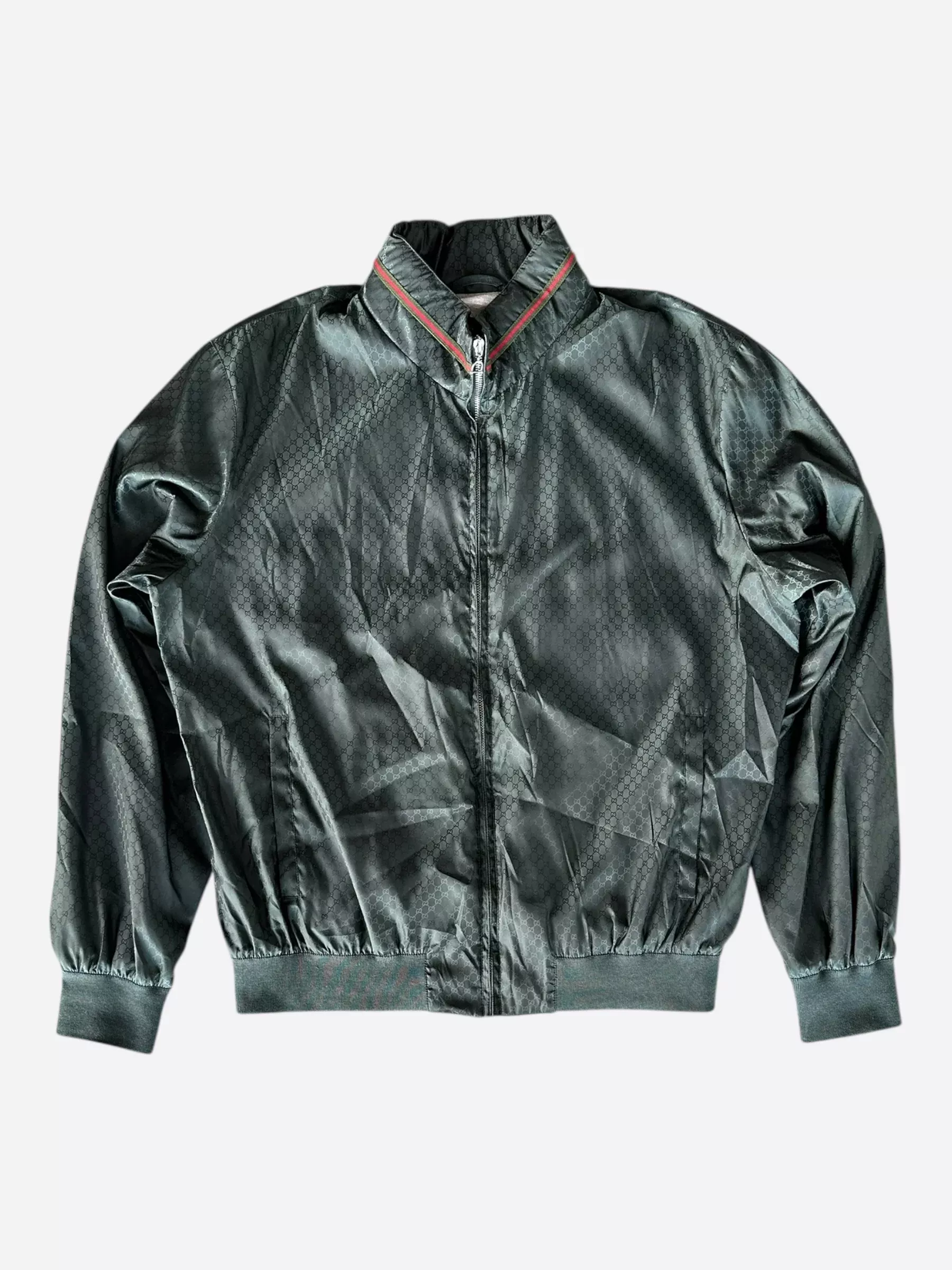 Gucci Green GG Monogram Windbreaker