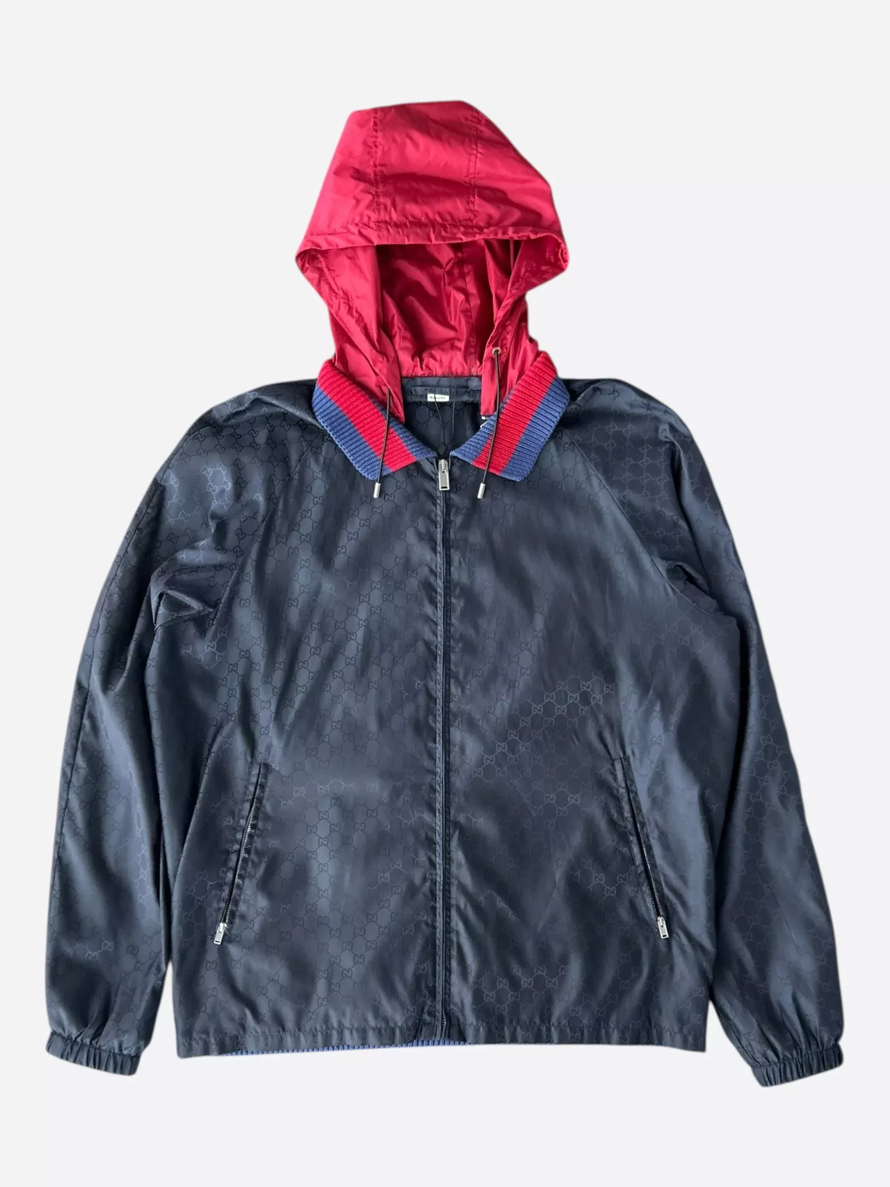 Gucci Navy GG Monogram Windbreaker