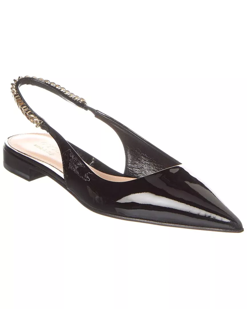 Gucci Signoria Patent Slingback Flat