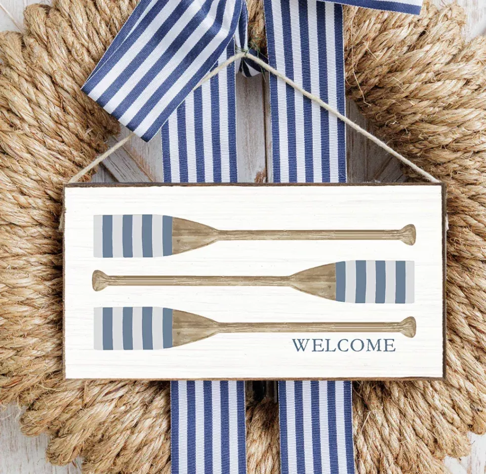 Hanging Sign -Welcome Oars