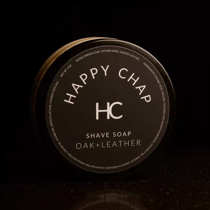 Happy Chap Oak + Leather Shaving Collection