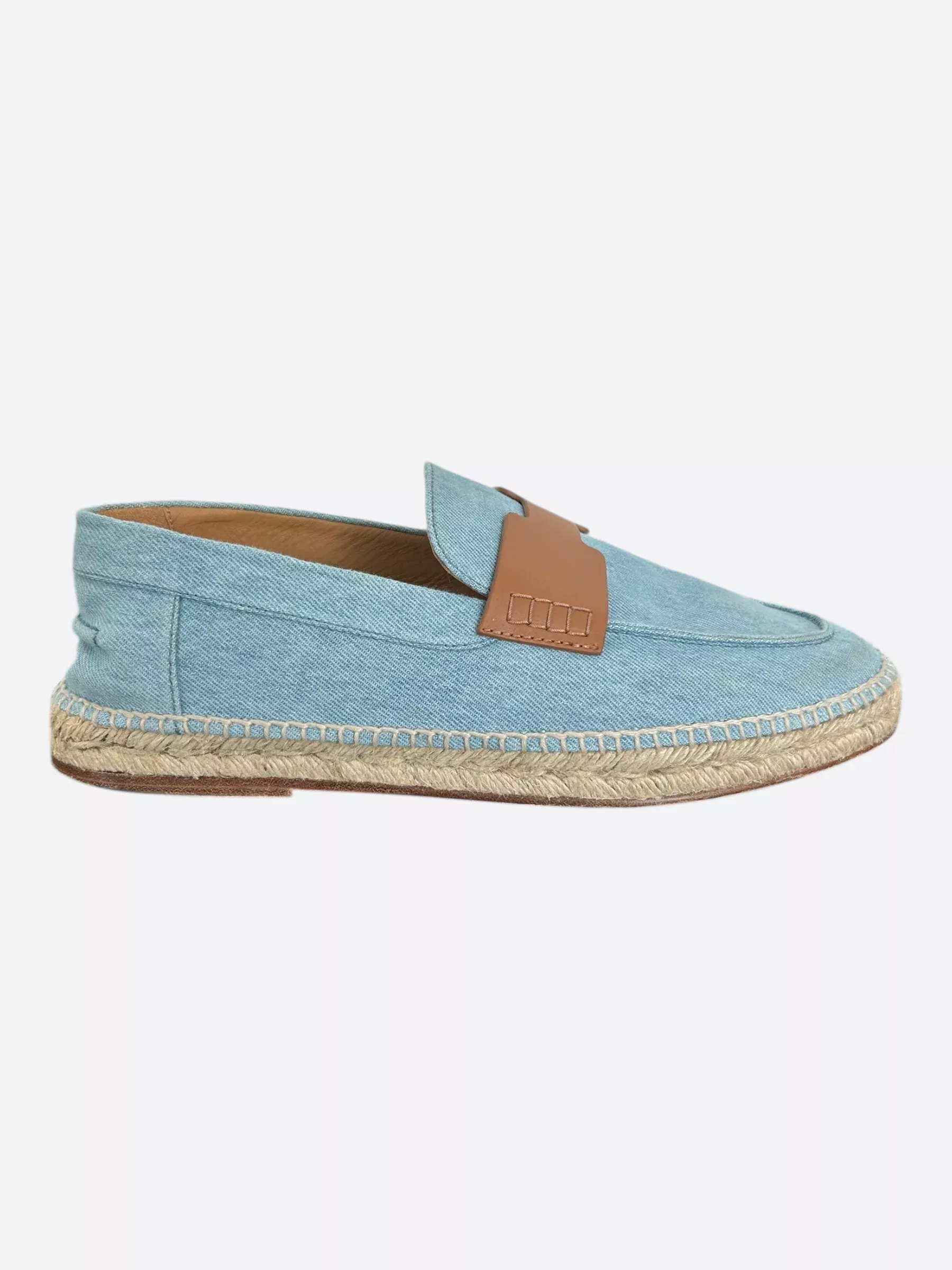 Hermes Blue & Brown Trip Espadrilles