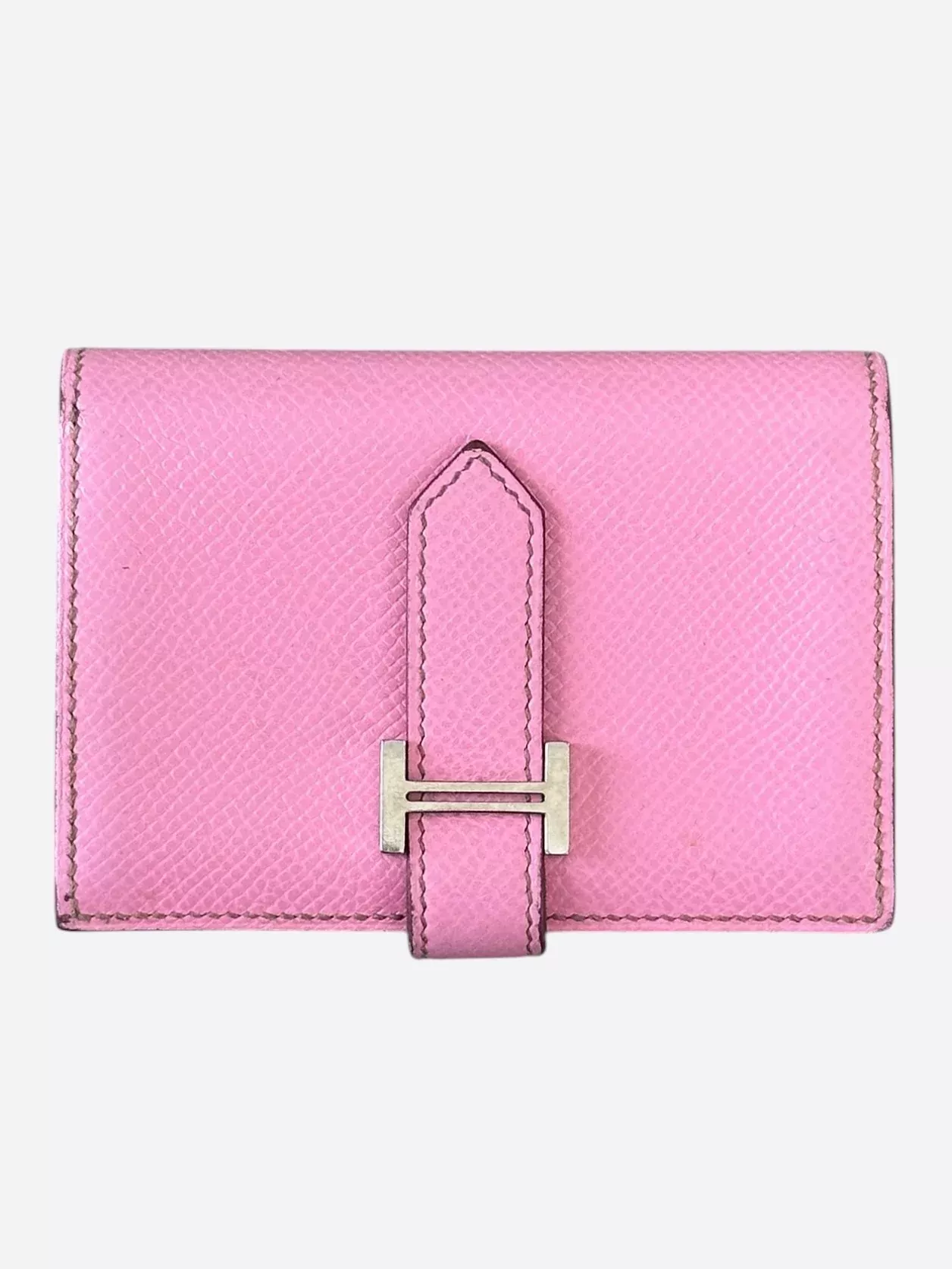 Hermes Pink Epsom Bearn Card Holder
