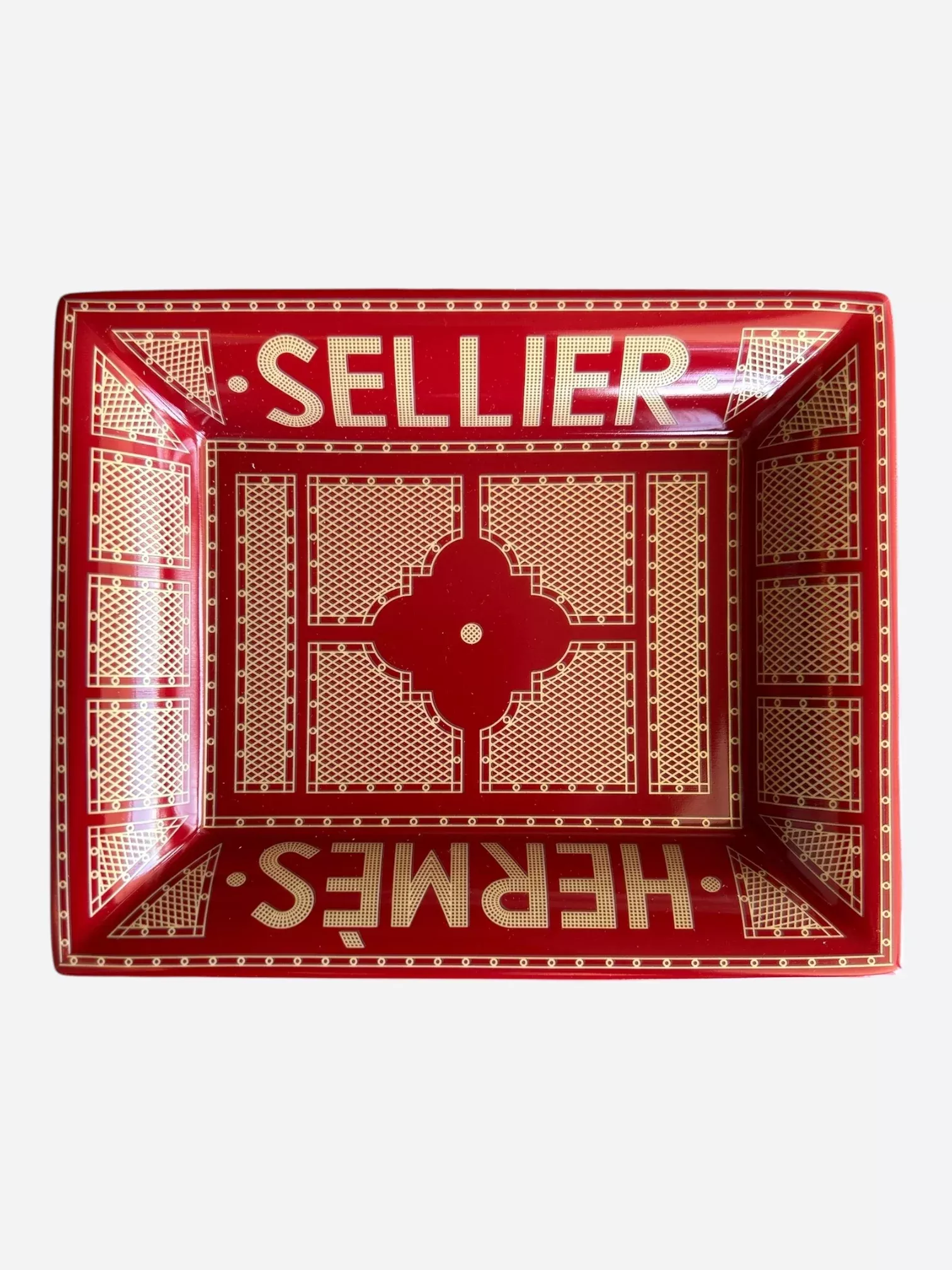 Hermes Red Sellier Change Tray