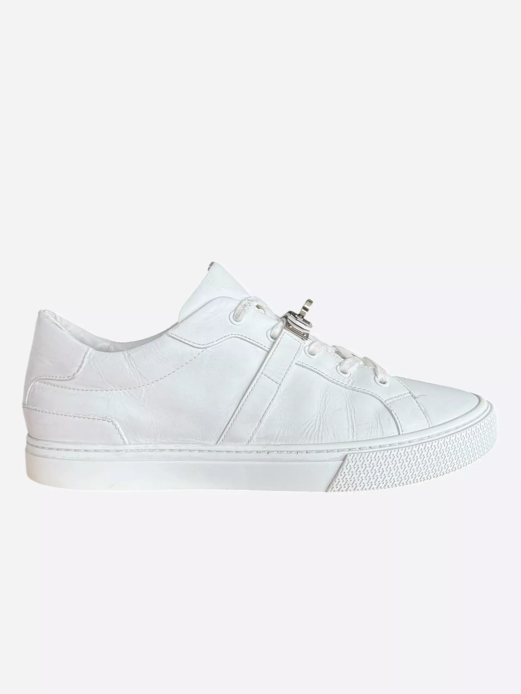 Hermes White & Silver Day Sneakers