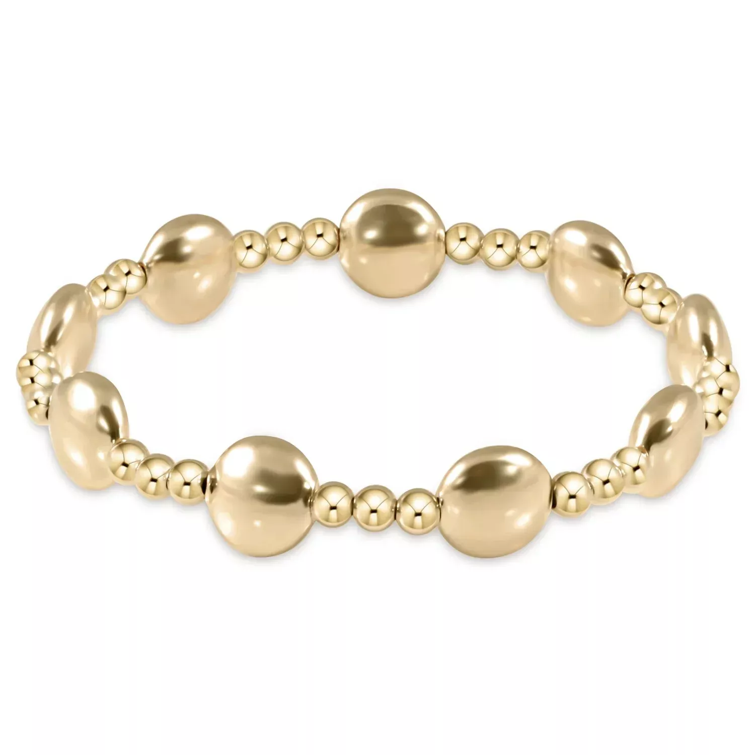 honesty gold sincerity pattern 10mm bead bracelet