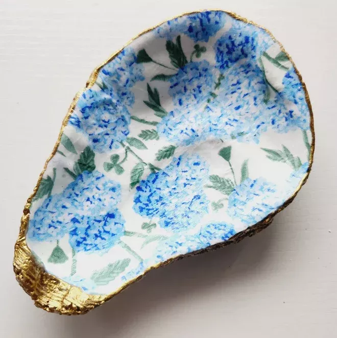 Hydrangea Decoupage - Oyster Shell