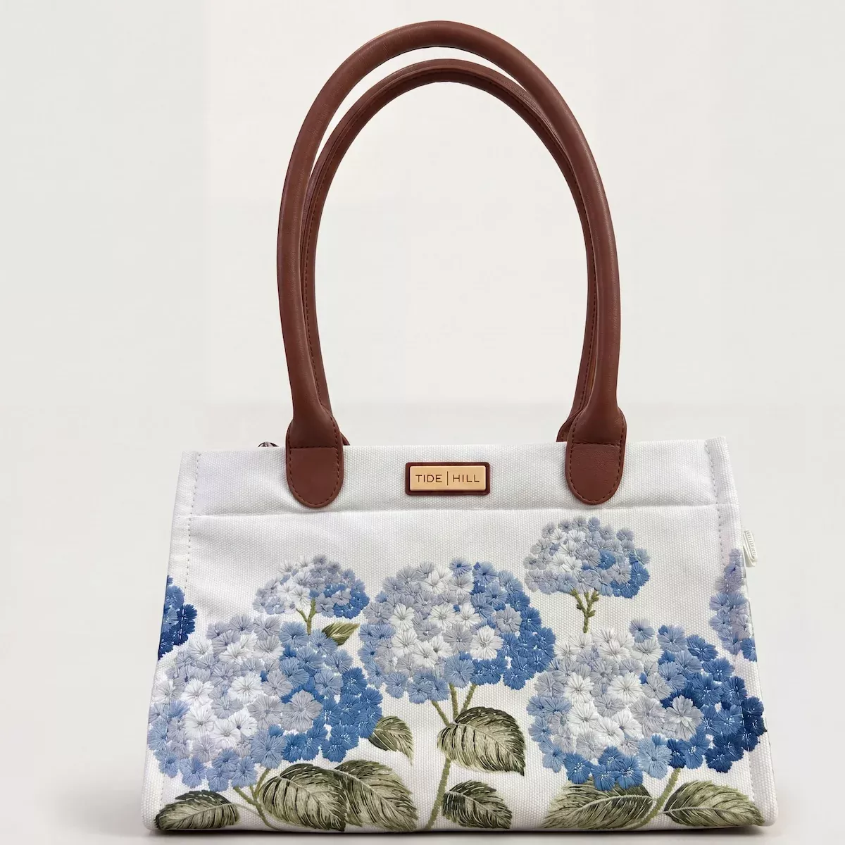 Hydrangea Embroidered Handbag