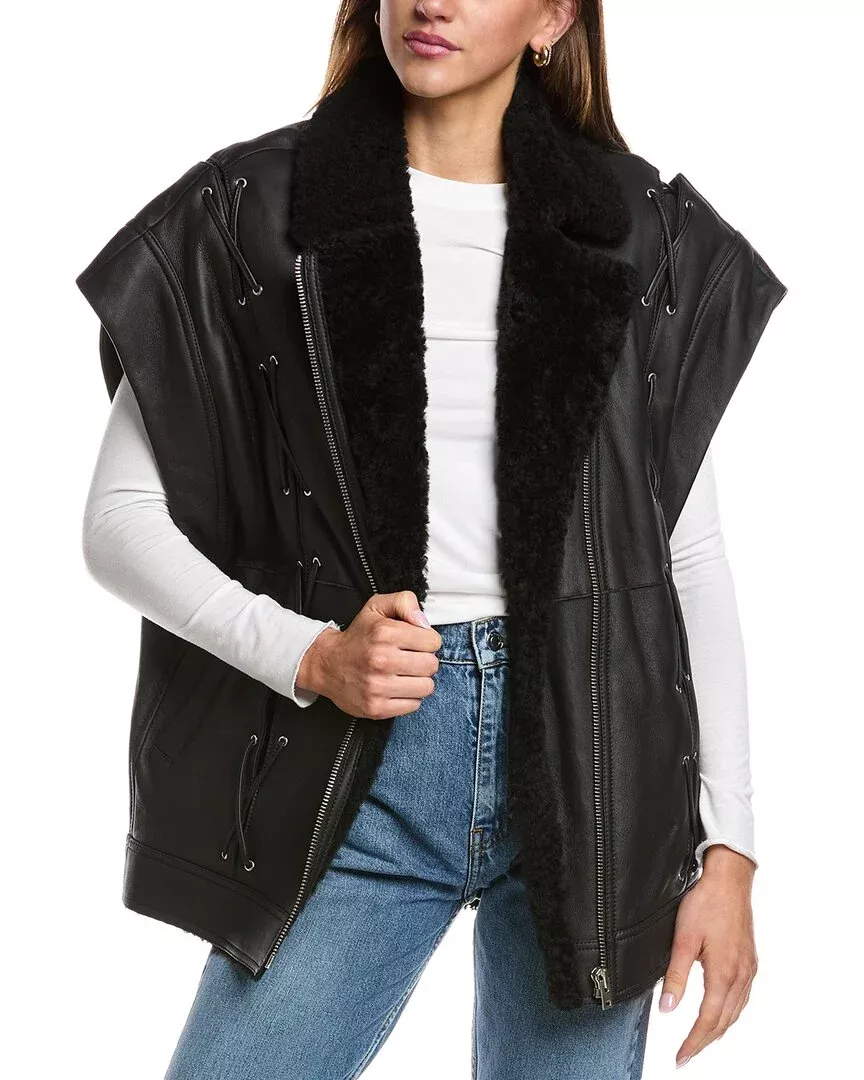 Iro Fjord Leather & Shearling Jacket