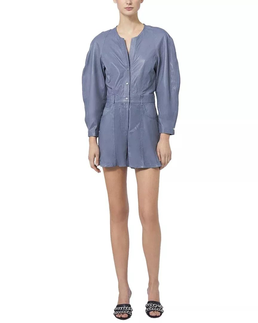 Iro Majunga Leather Playsuit