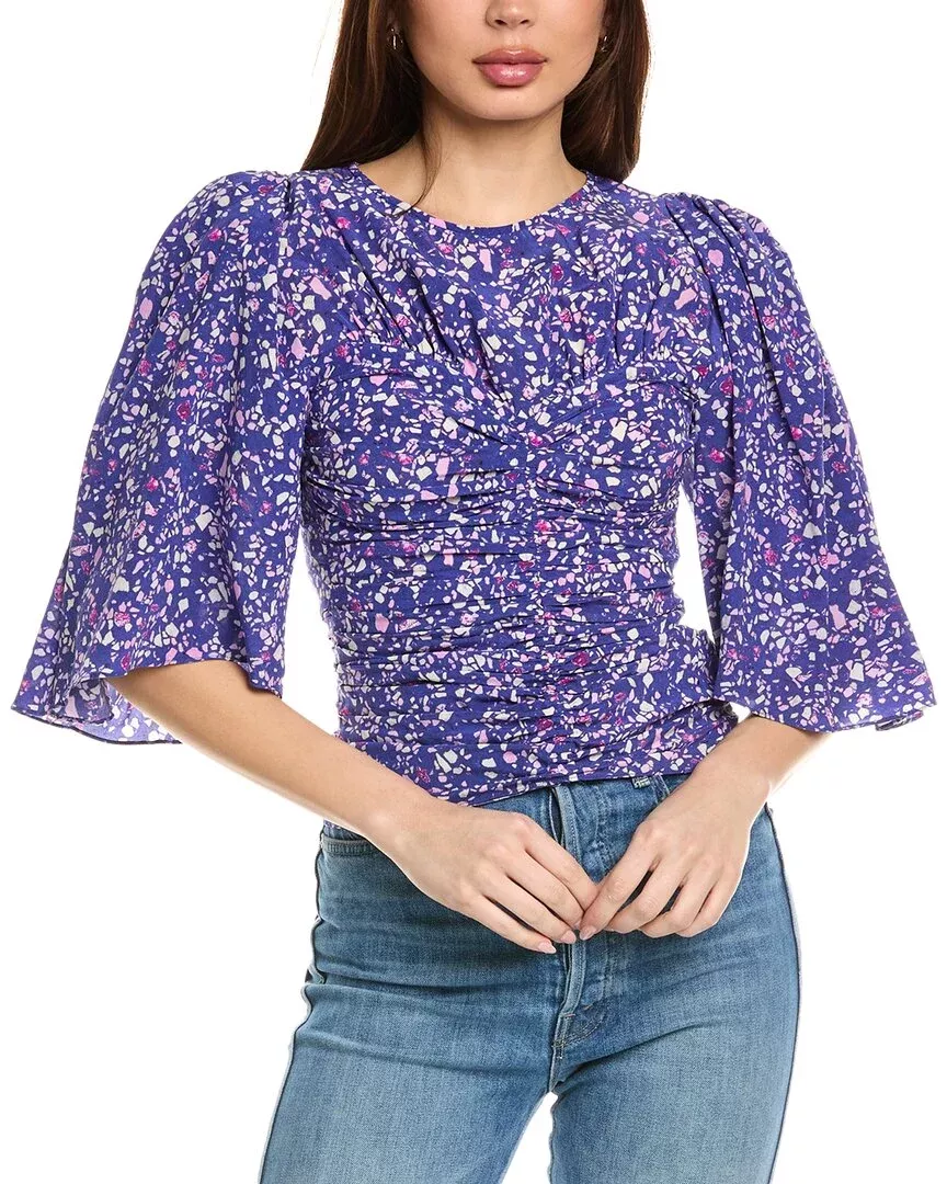 Isabel Marant E'toile Lidiane Silk-Blend Blouse