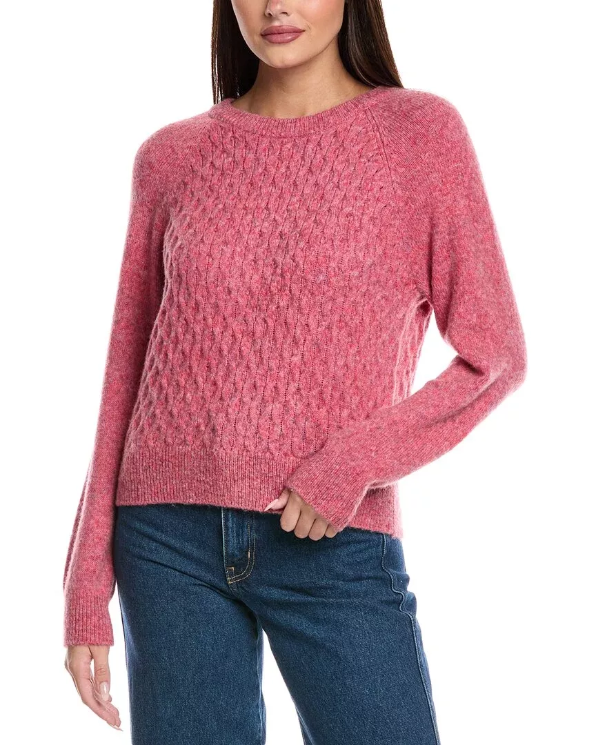 &Isla Paisley Open Cable Wool-Blend Sweater
