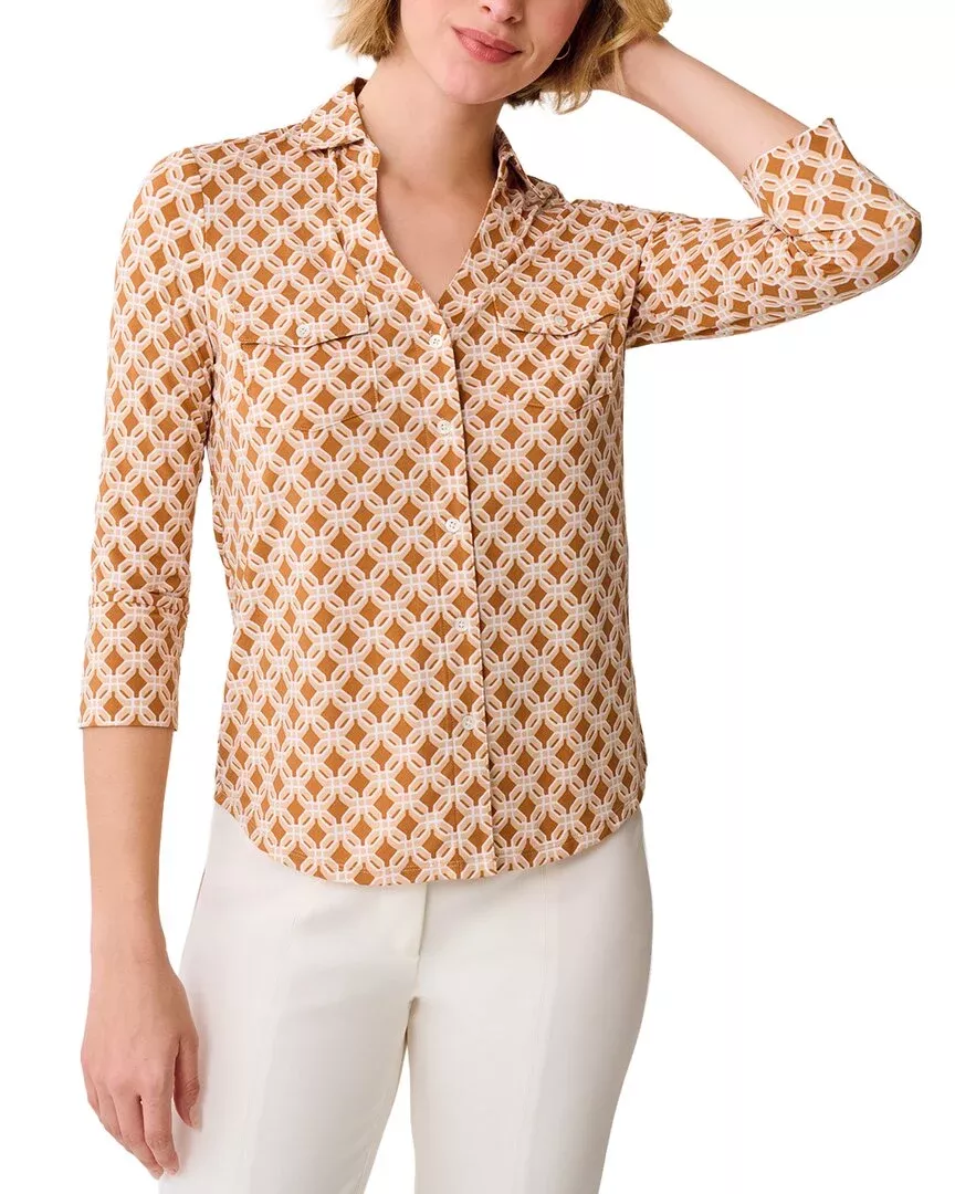 J.Mclaughlin Brynn Linen-Blend Top