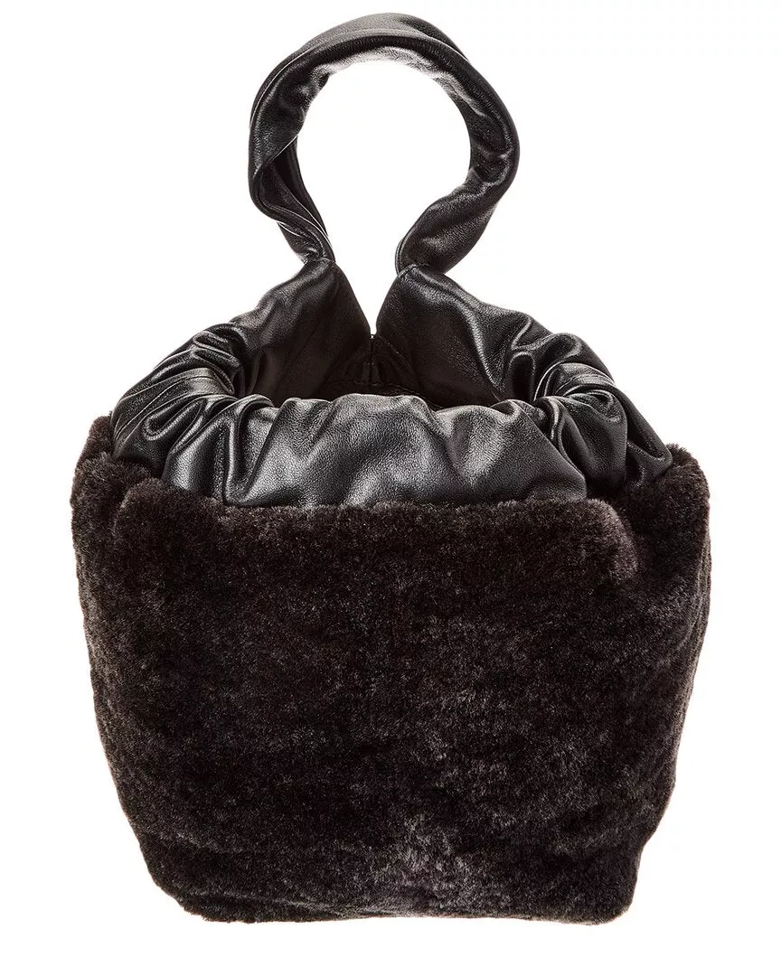 Jil Sander Drawstring Leather Bucket Bag