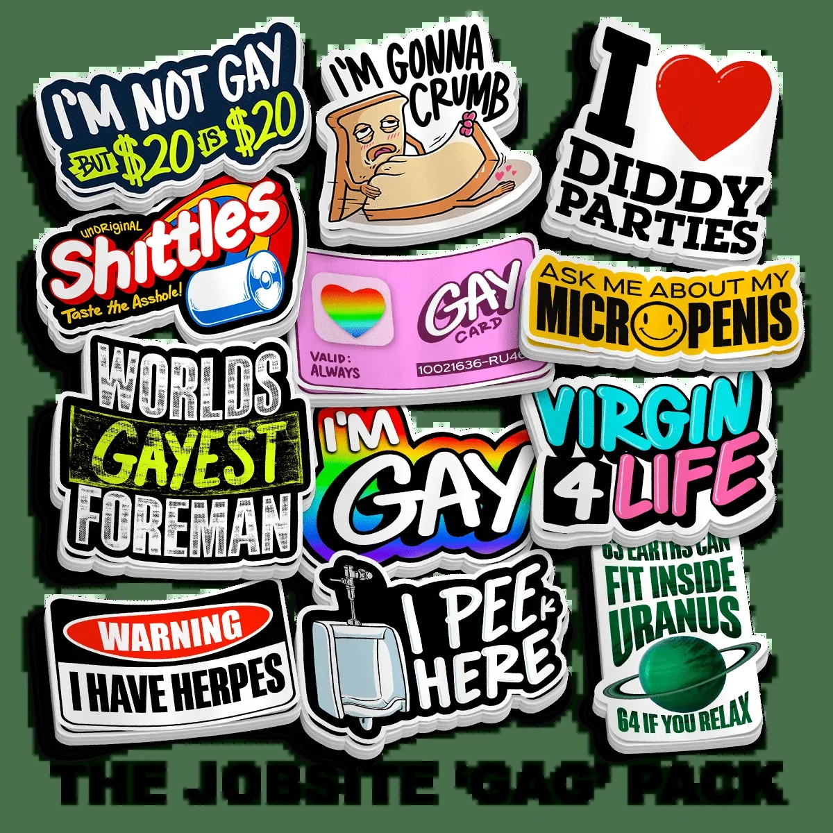 The Jobsite 'GAG' Sticker Pack