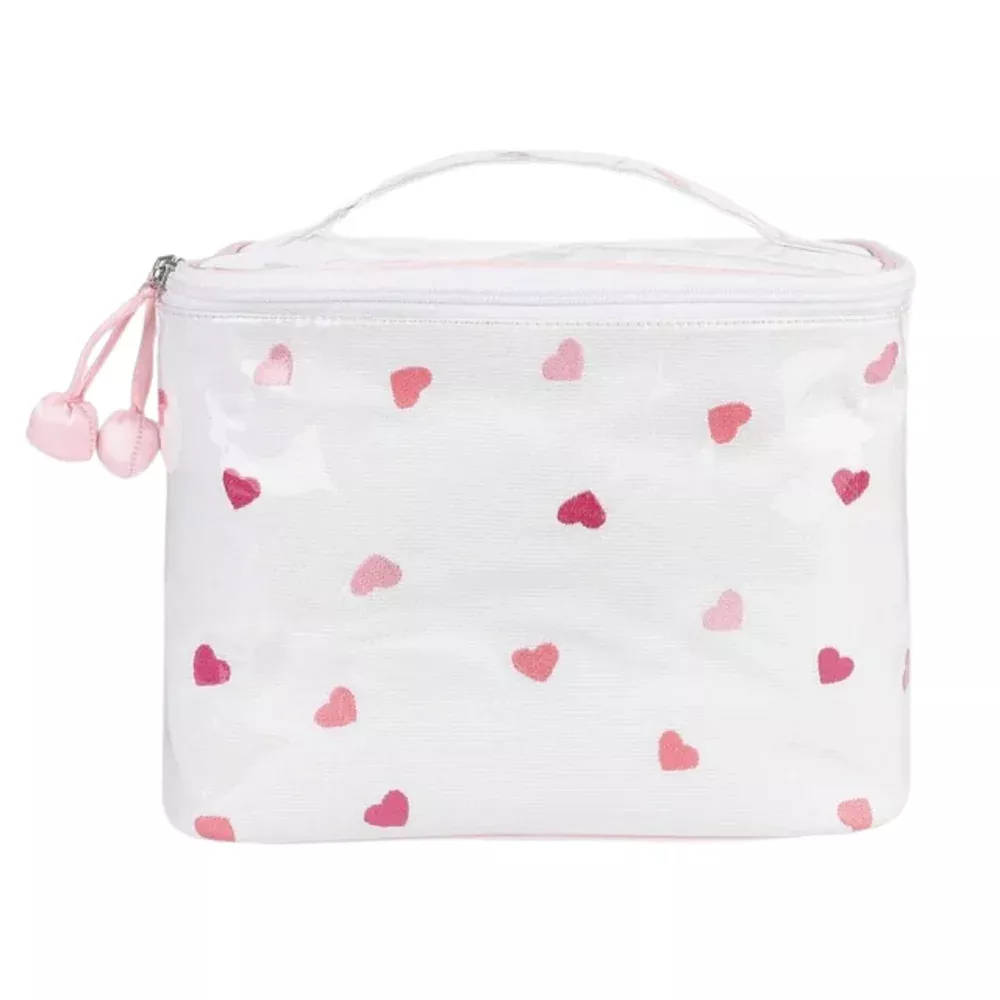 Josie Pink Heart Train Case