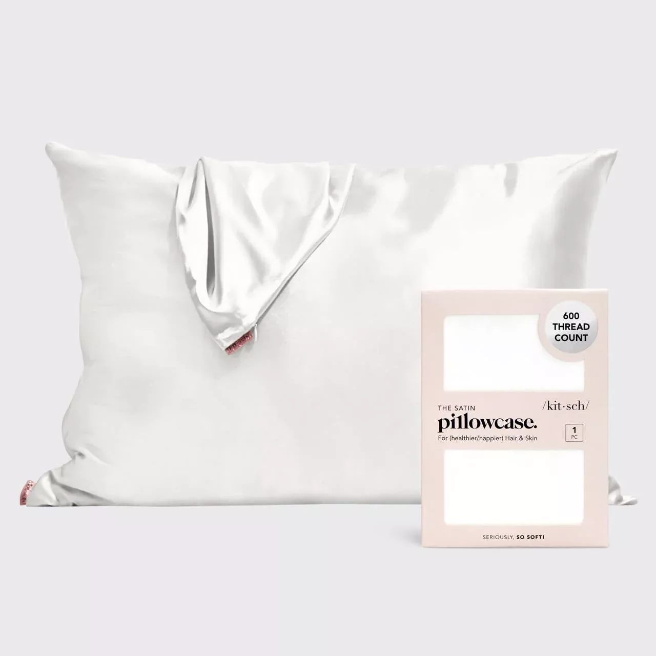 KITSCH - Satin Pillowcase Standard - Ivory