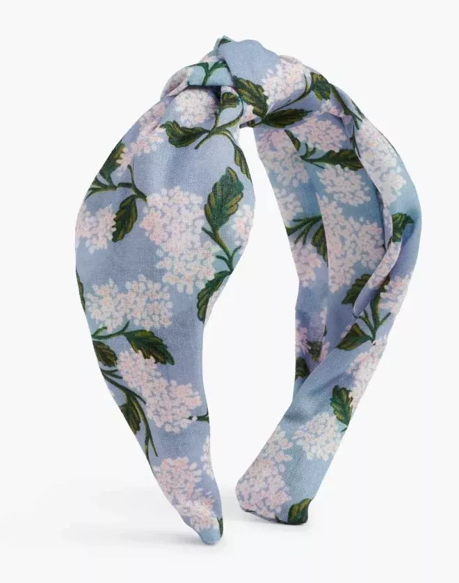 Knotted Headband - Blue Hydrangea