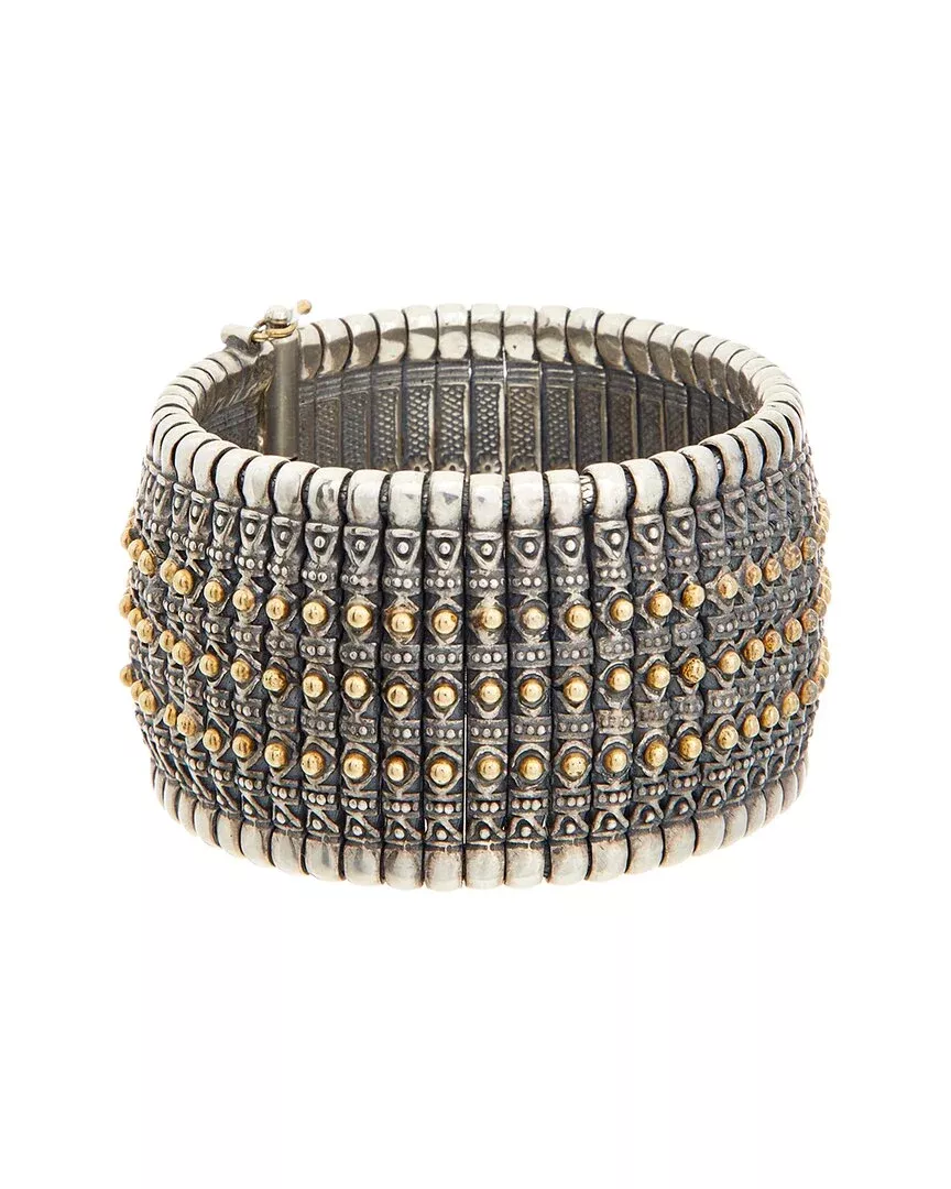 Konstantino Hera Silver & 18K Ruby Cuff Bracelet
