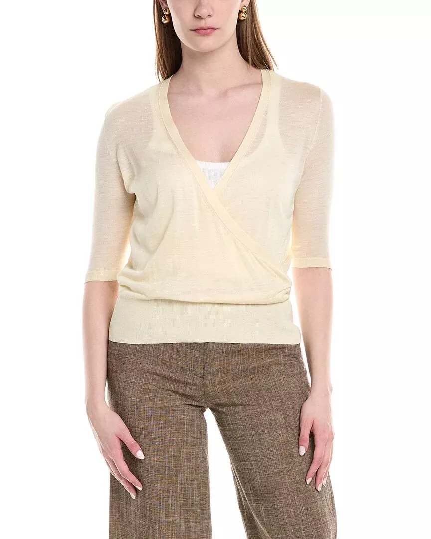 Lafayette 148 New York Wrap Silk Pullover