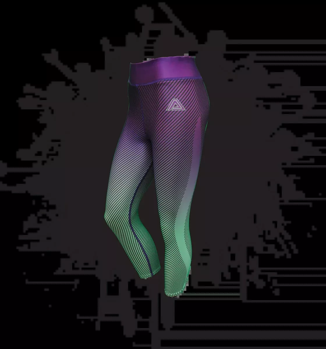 LINEAR LEGGINGS PURPLE/MINT