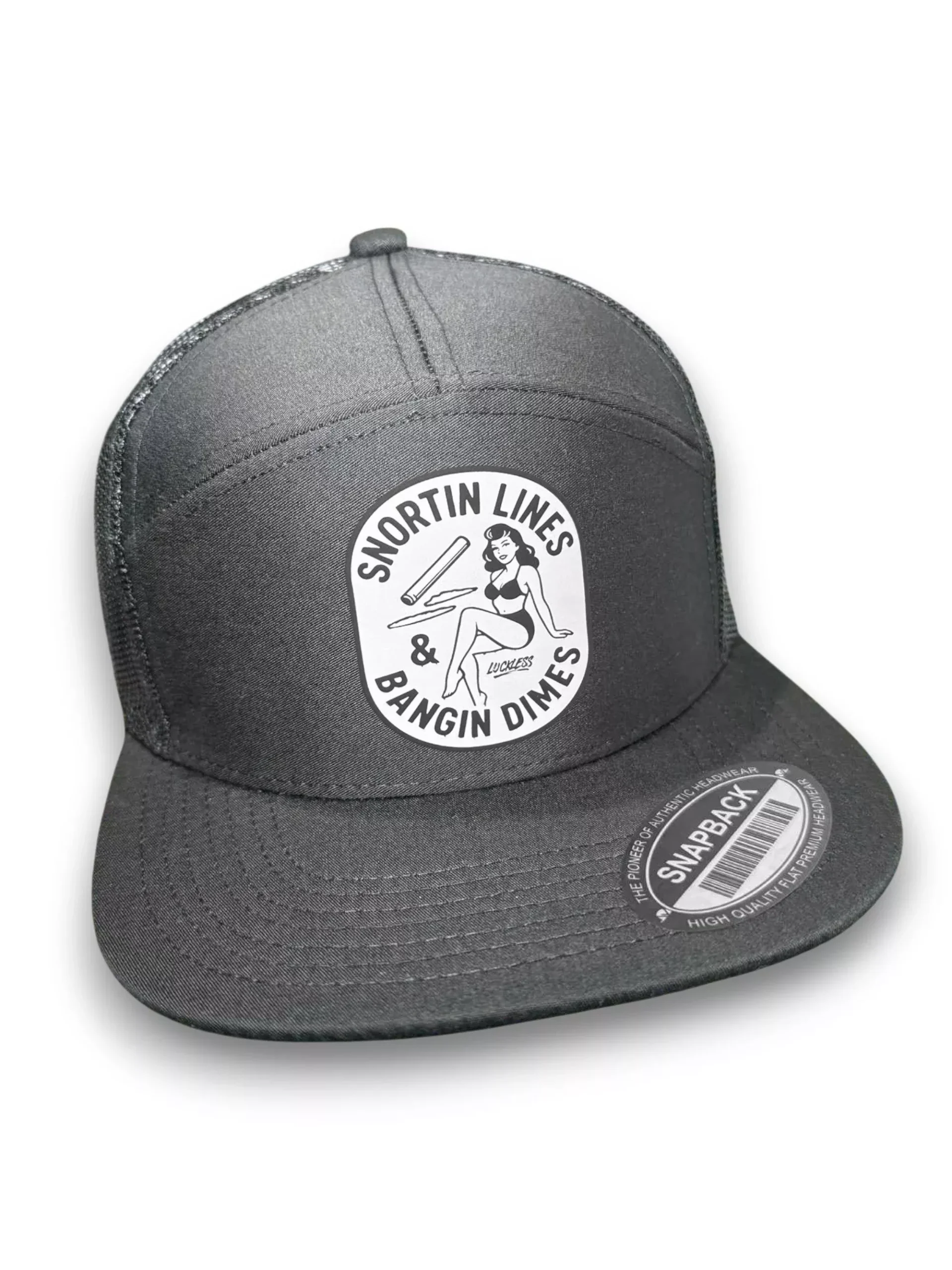 Lines and Dimes 7-Panel Snapback