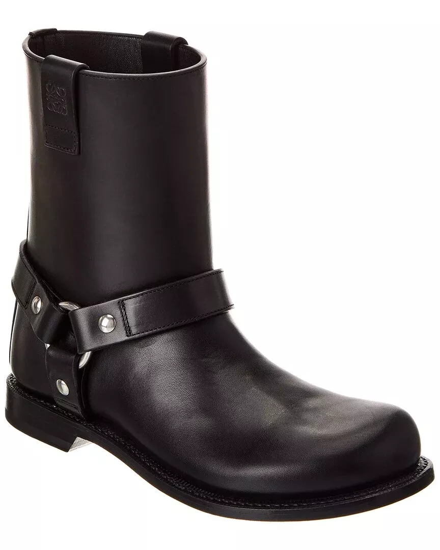 Loewe Campo Leather Biker Boot
