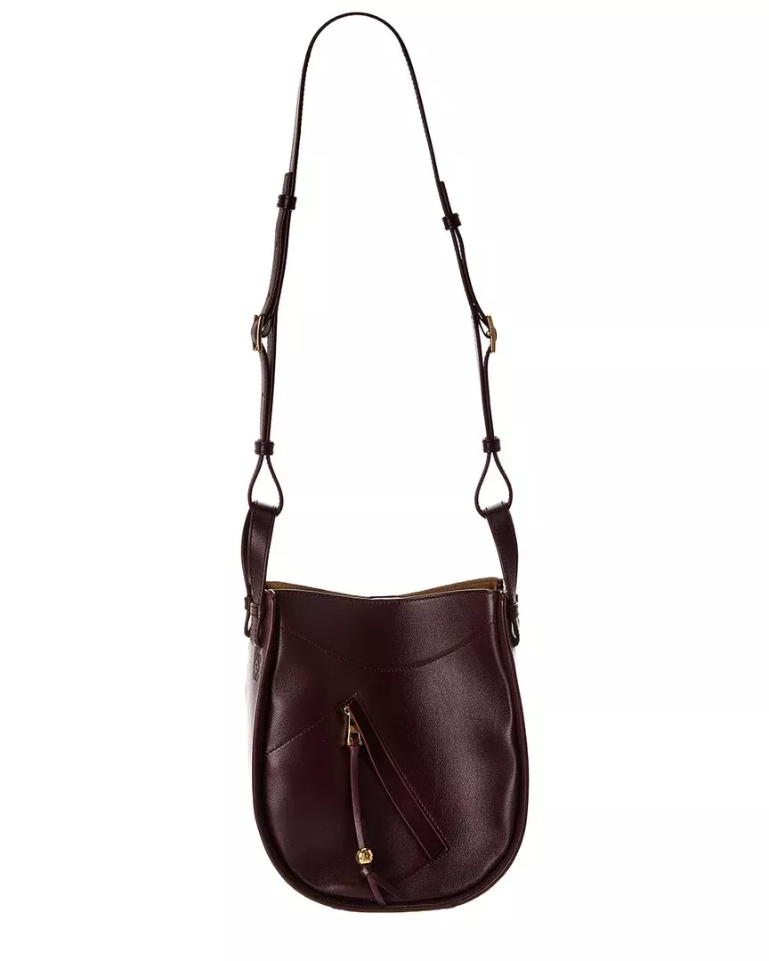 Loewe Hammock Slice Leather Hobo Bag