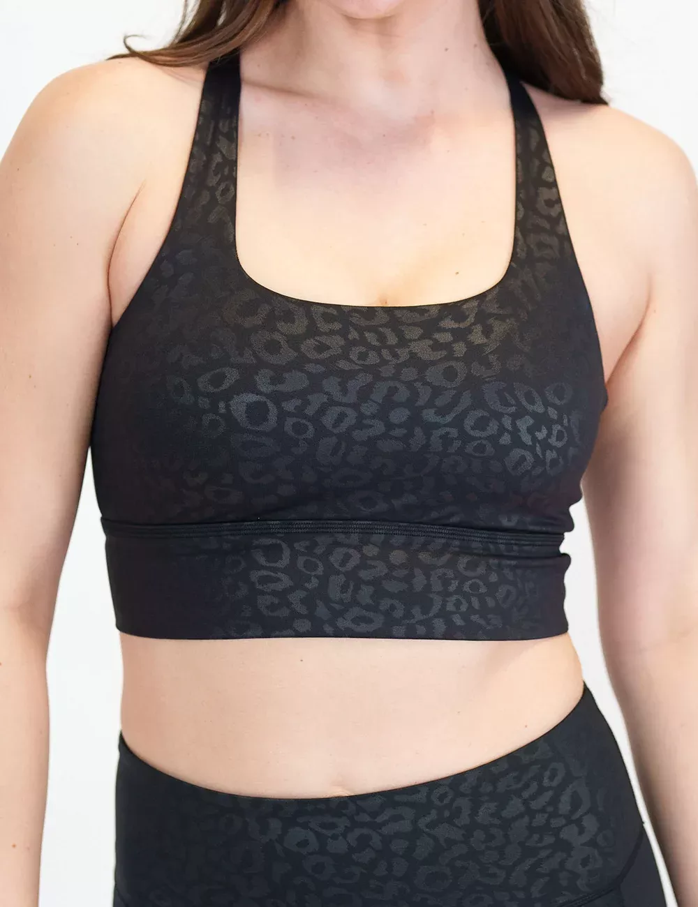 Longline Bra | Black Leopard