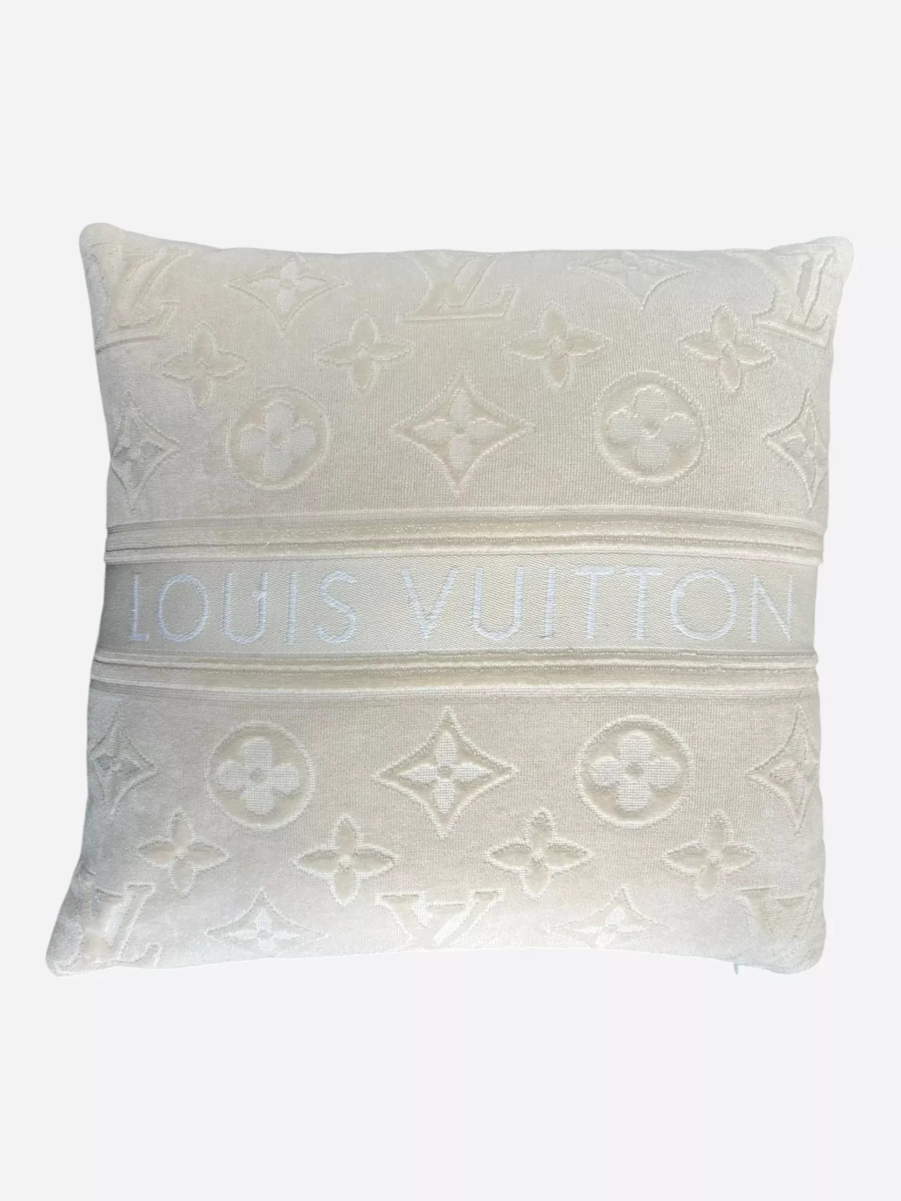 Louis Vuitton Beige Monogram Pillow