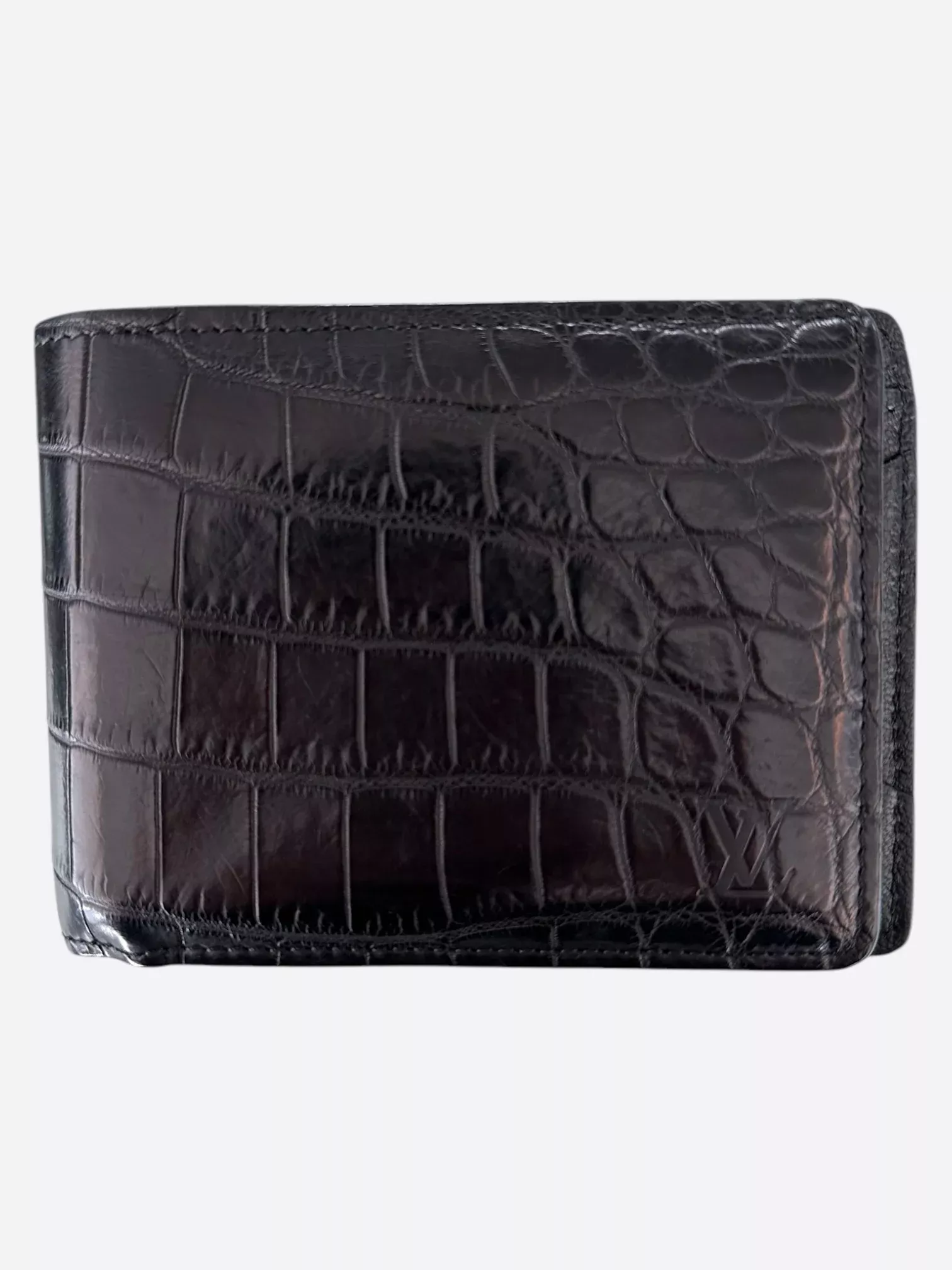 Louis Vuitton Black Crocodile Bifold Wallet