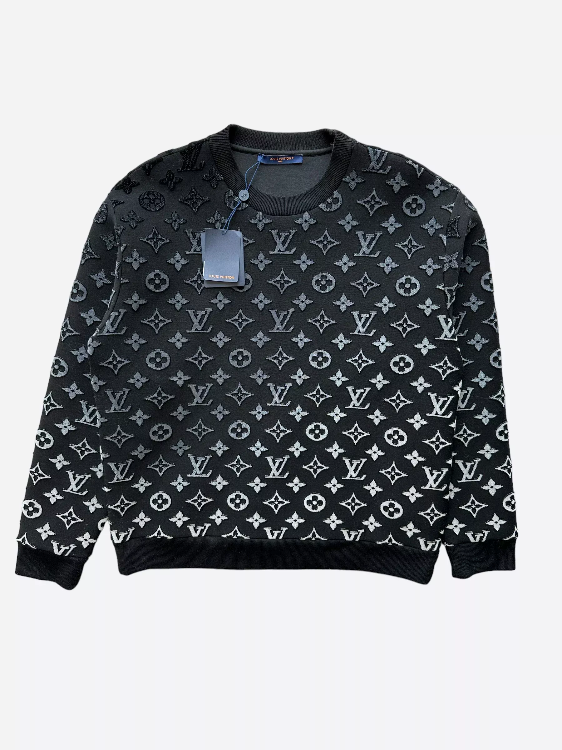 Louis Vuitton Black & Grey Gradient Monogram Sweater