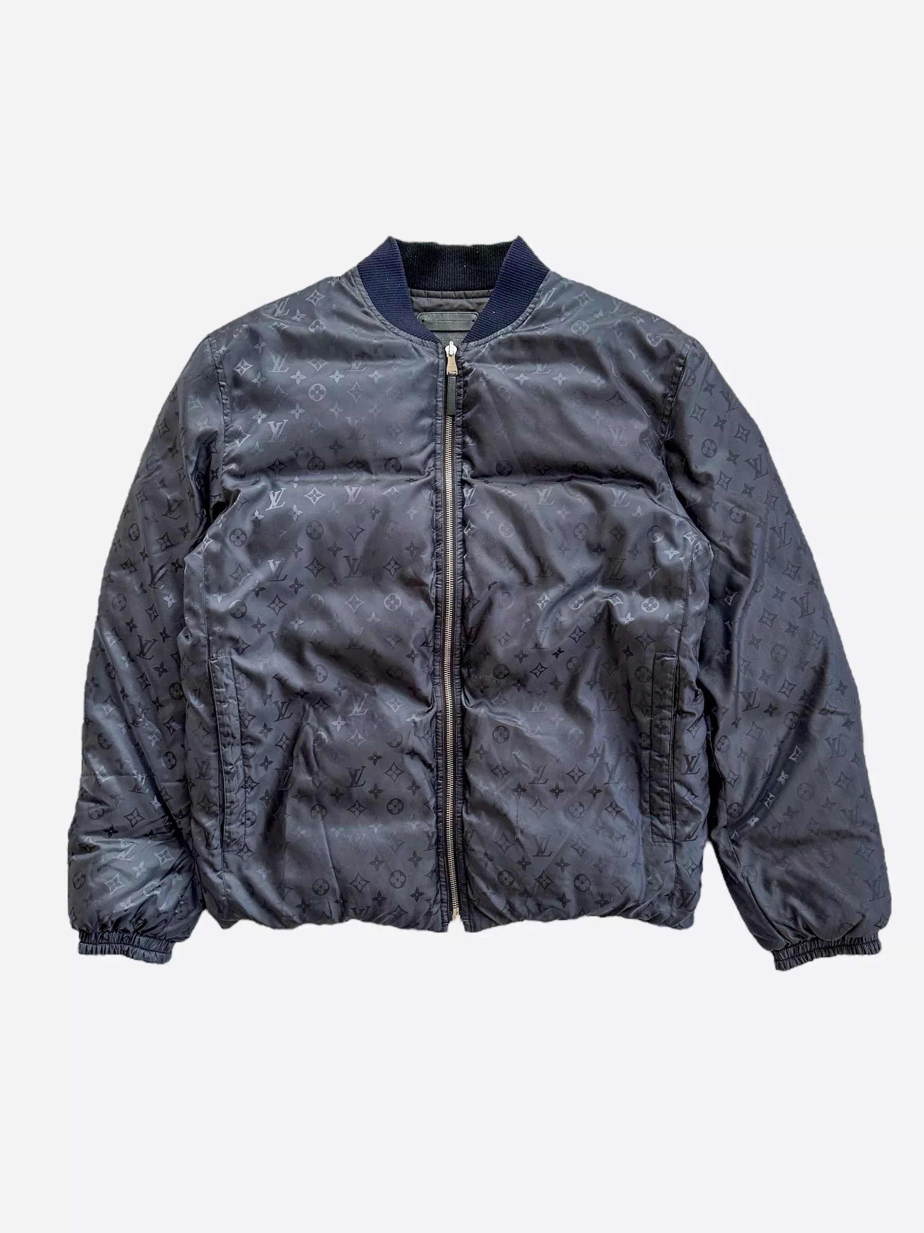 Louis Vuitton Black Monogram Reversible Puffer Jacket