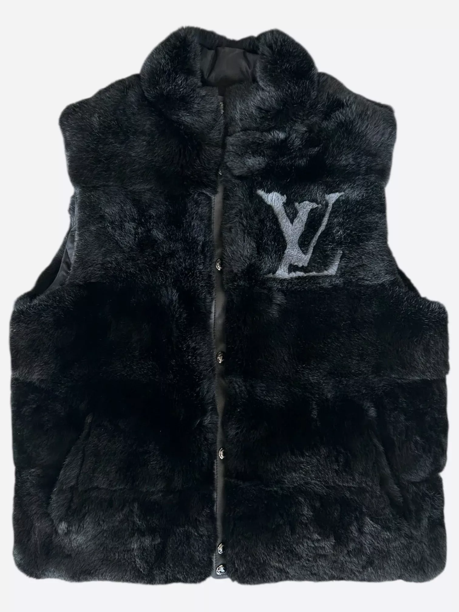 Louis Vuitton Black Rabbit Reversible Puffer Vest