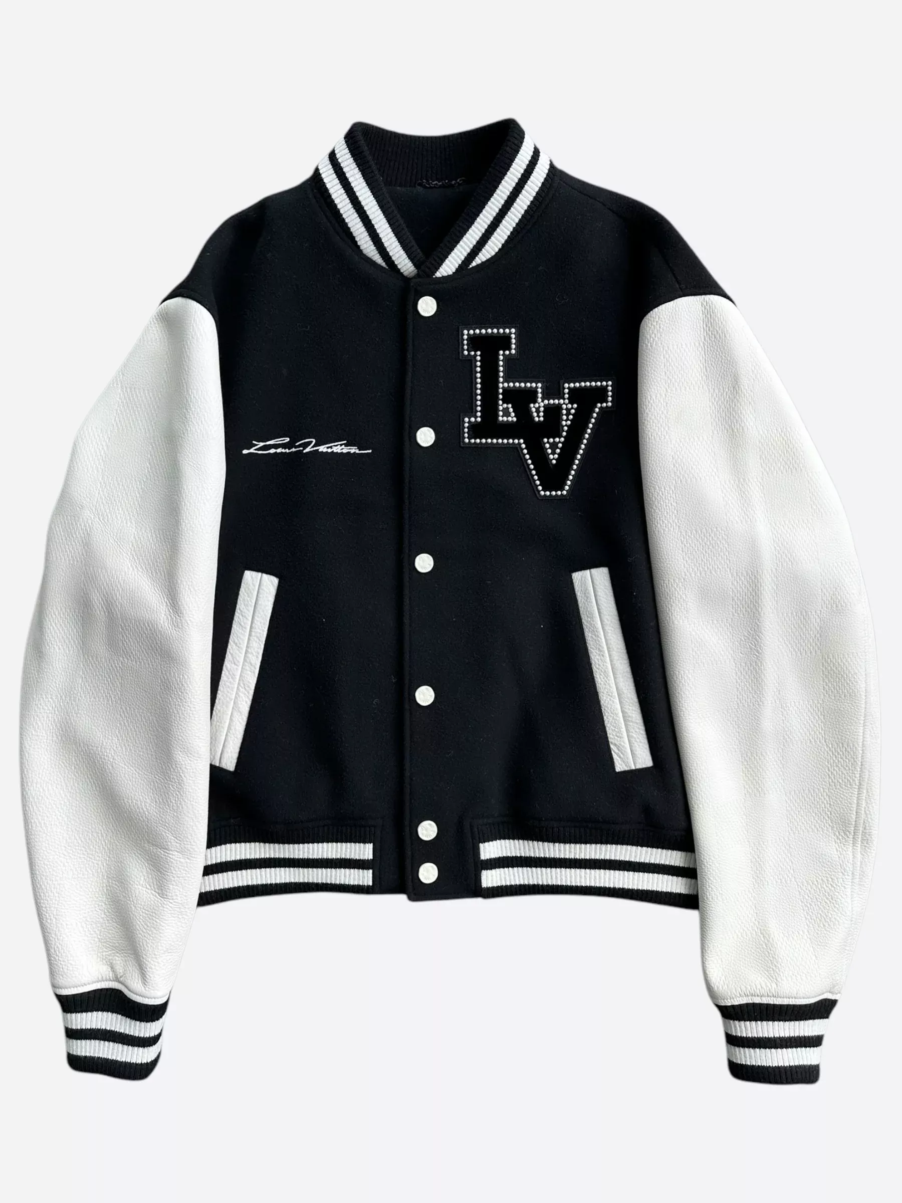 Louis Vuitton Black & White Logo Varsity