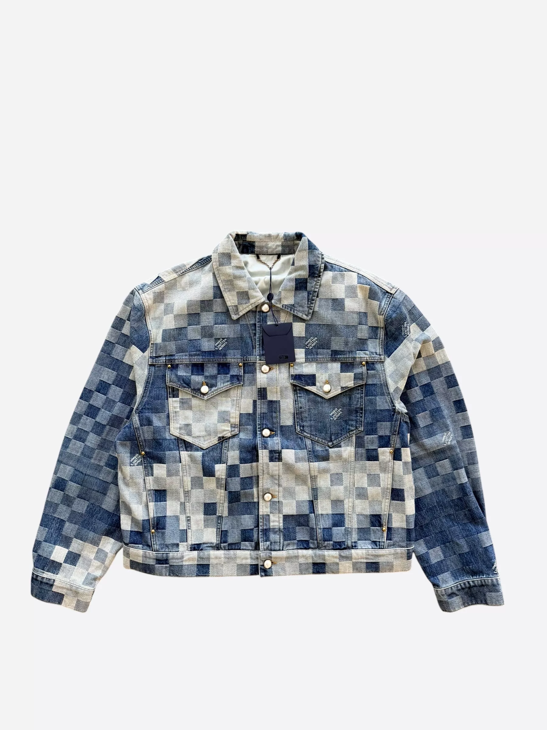 Louis Vuitton Blue Damoflage Denim Jacket