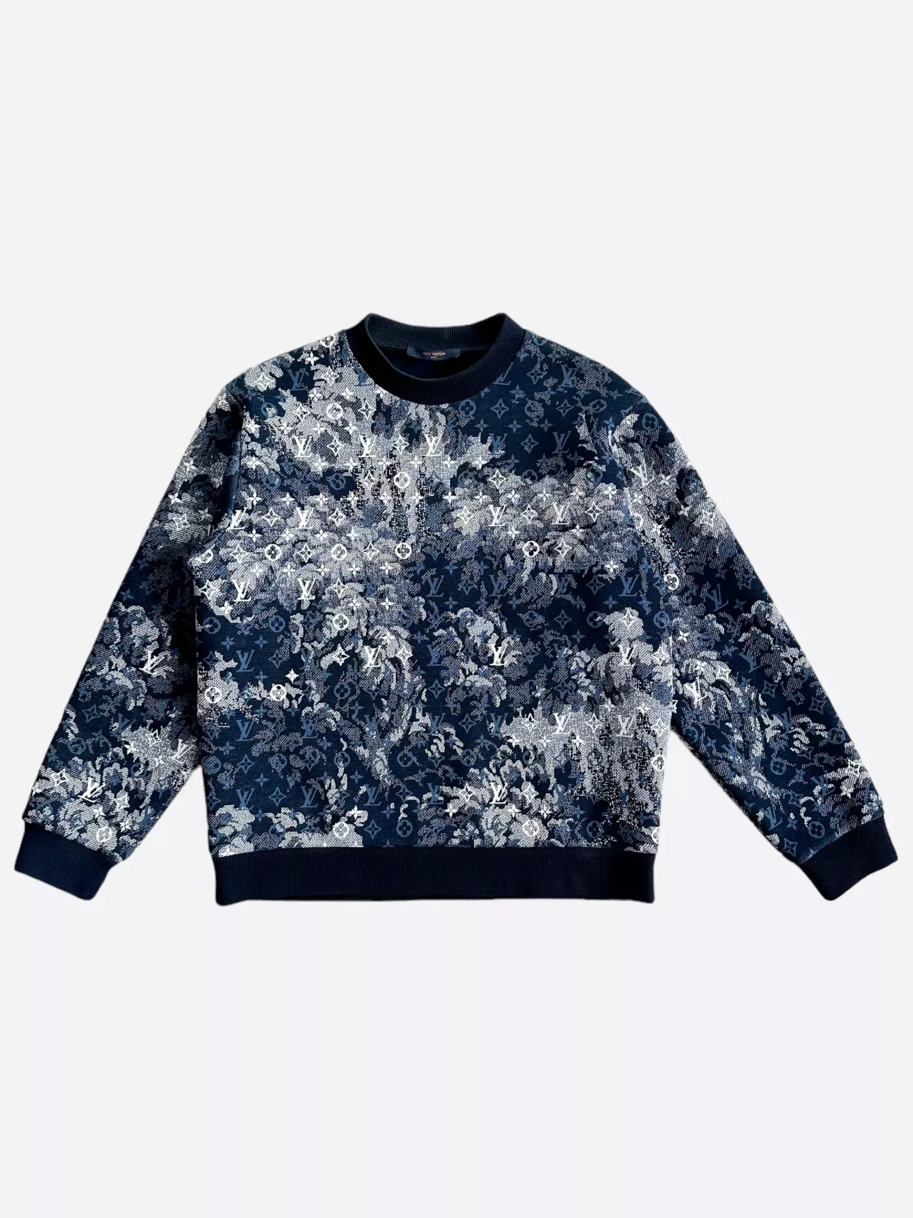 Louis Vuitton Blue Tapestry Monogram Sweater