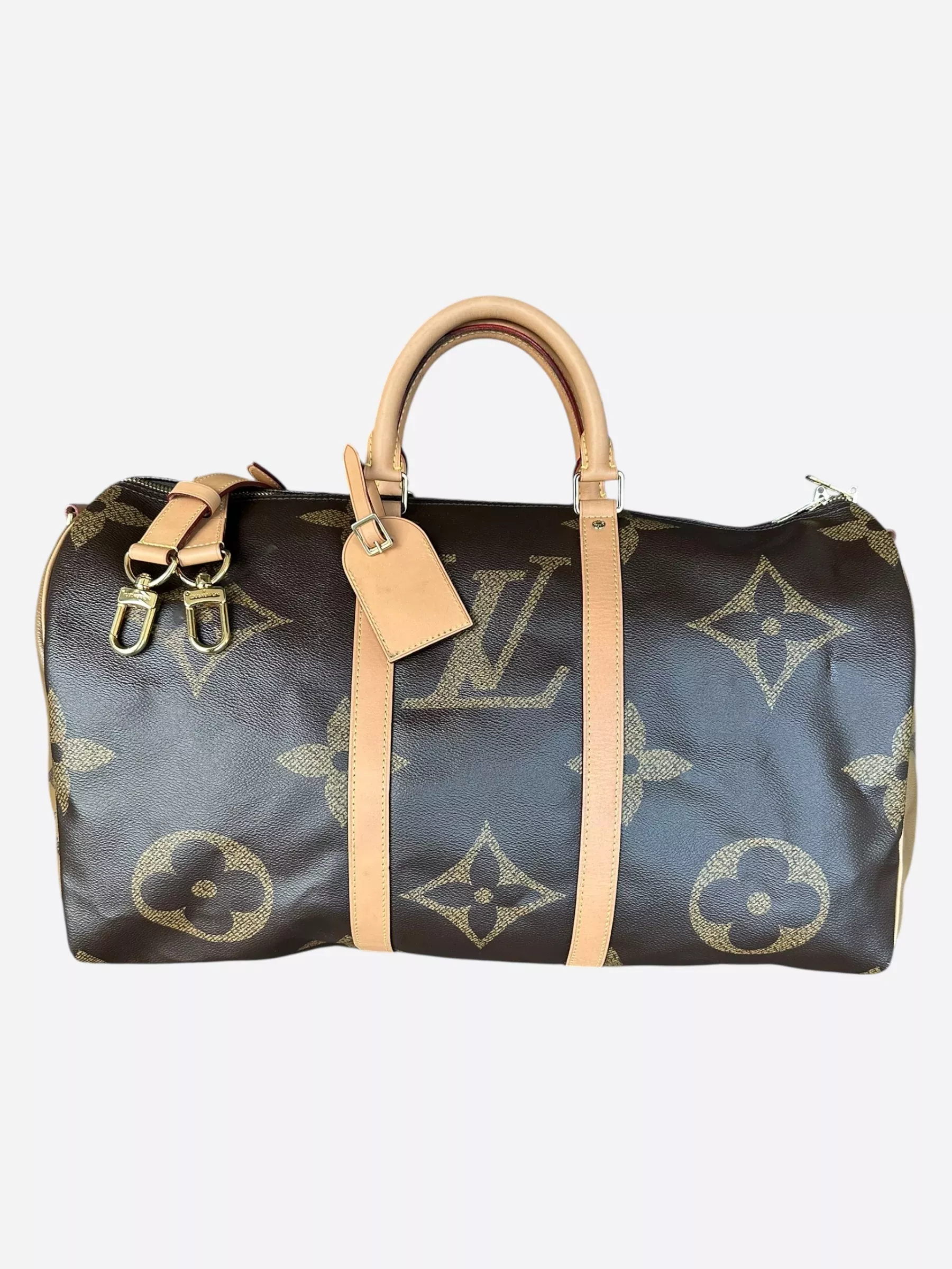 Louis Vuitton Brown Giant Reverse Monogram Keepall 50