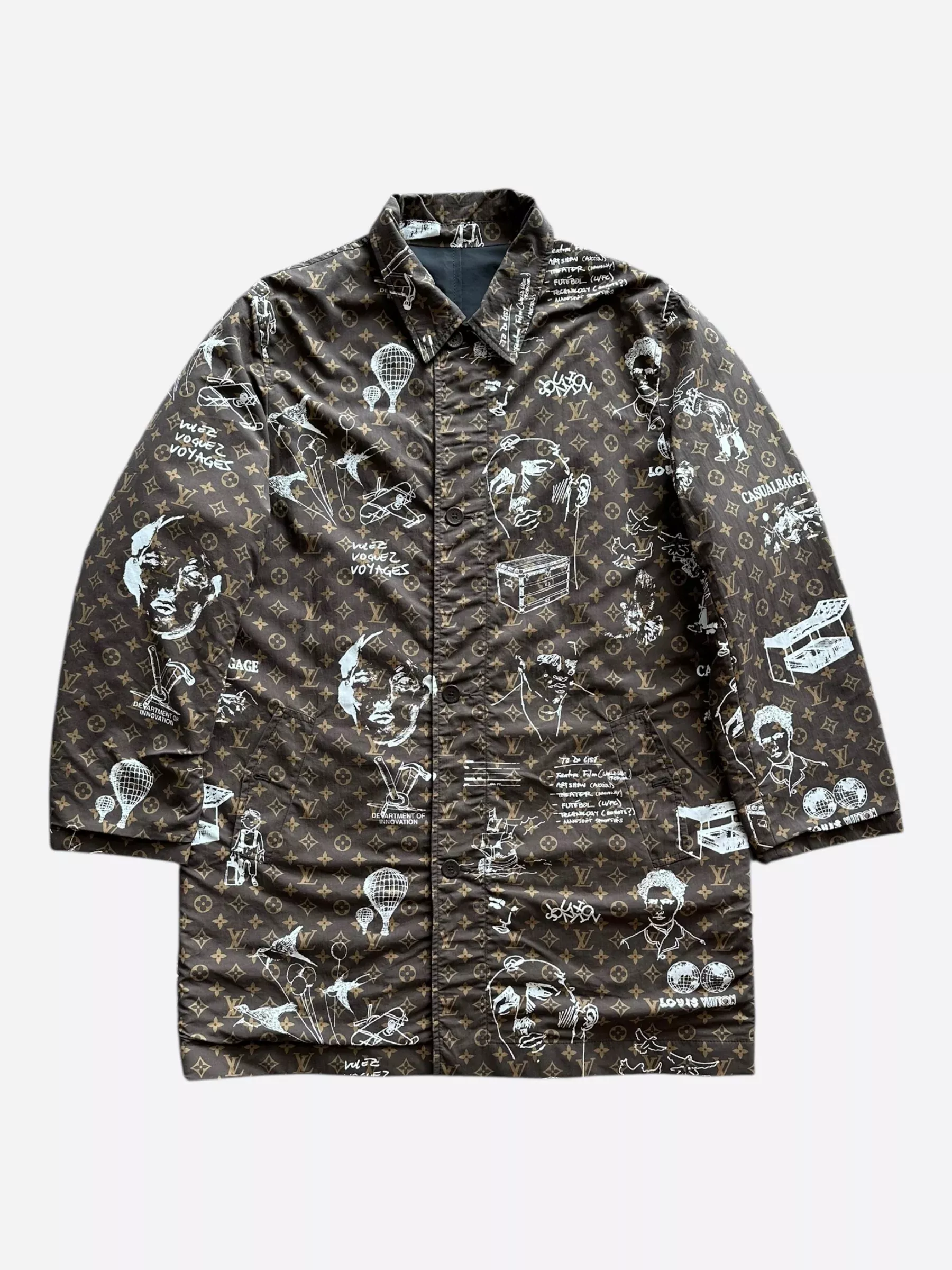 Louis Vuitton Brown Monogram Reversible Coat