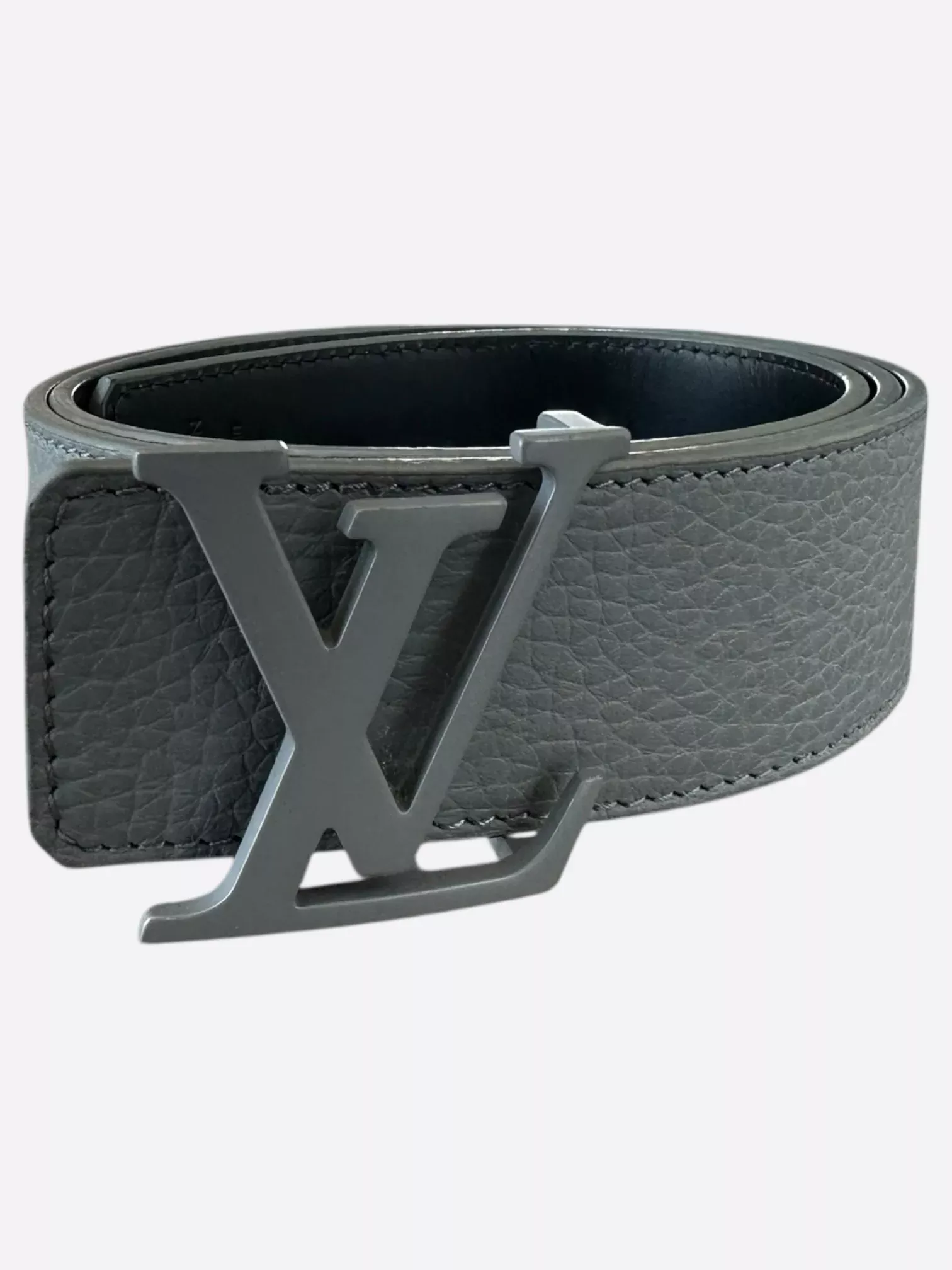 Louis Vuitton Grey Taurillon Monogram Reversible Belt
