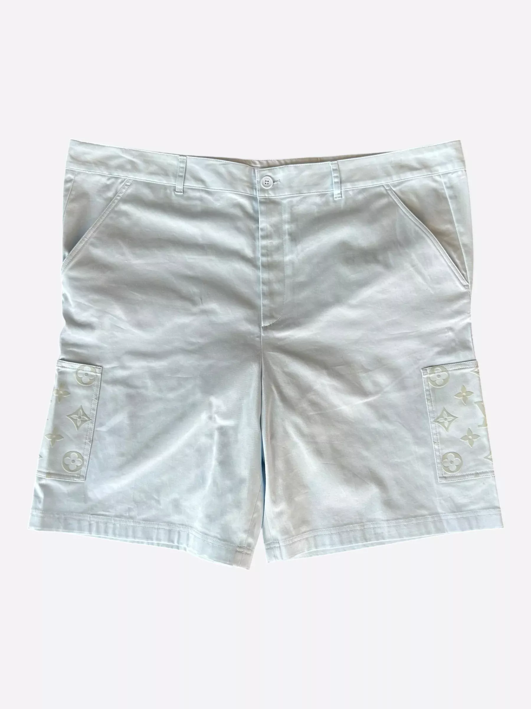 Louis Vuitton Light Blue Monogram Cargo Shorts