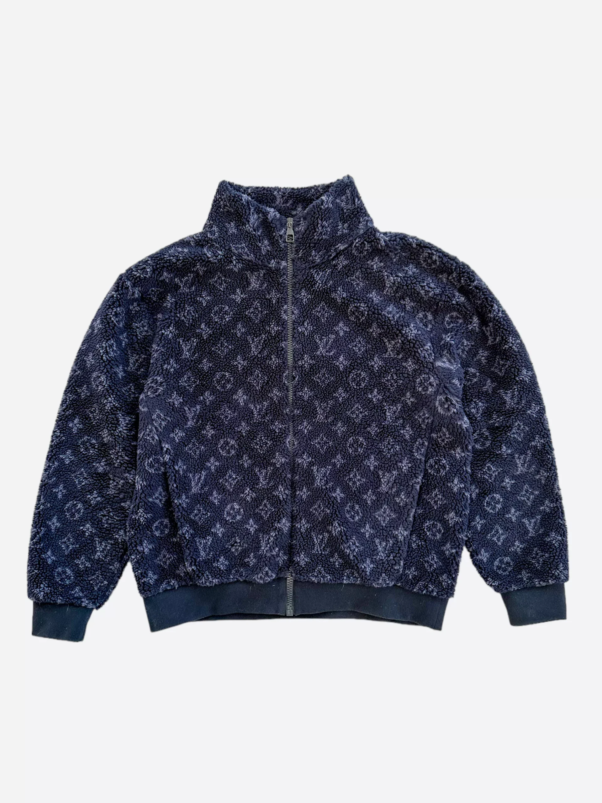 Louis Vuitton Navy Monogram Fleece Jacket