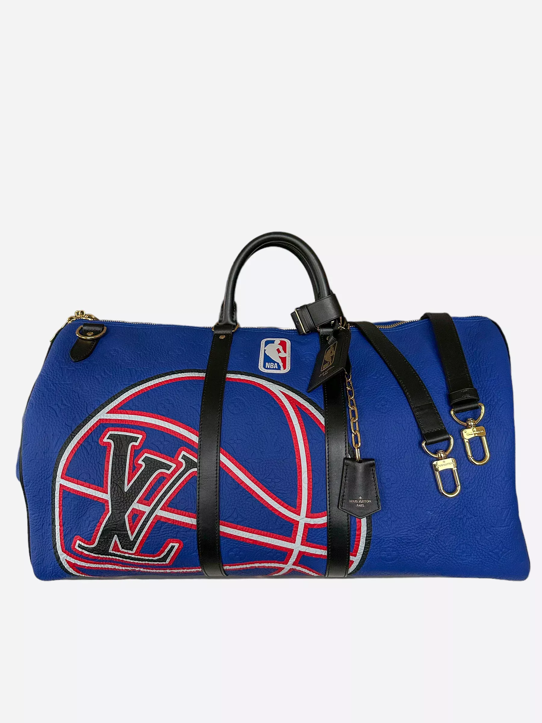 Louis Vuitton NBA Blue Taurillon Monogram Keepall 55