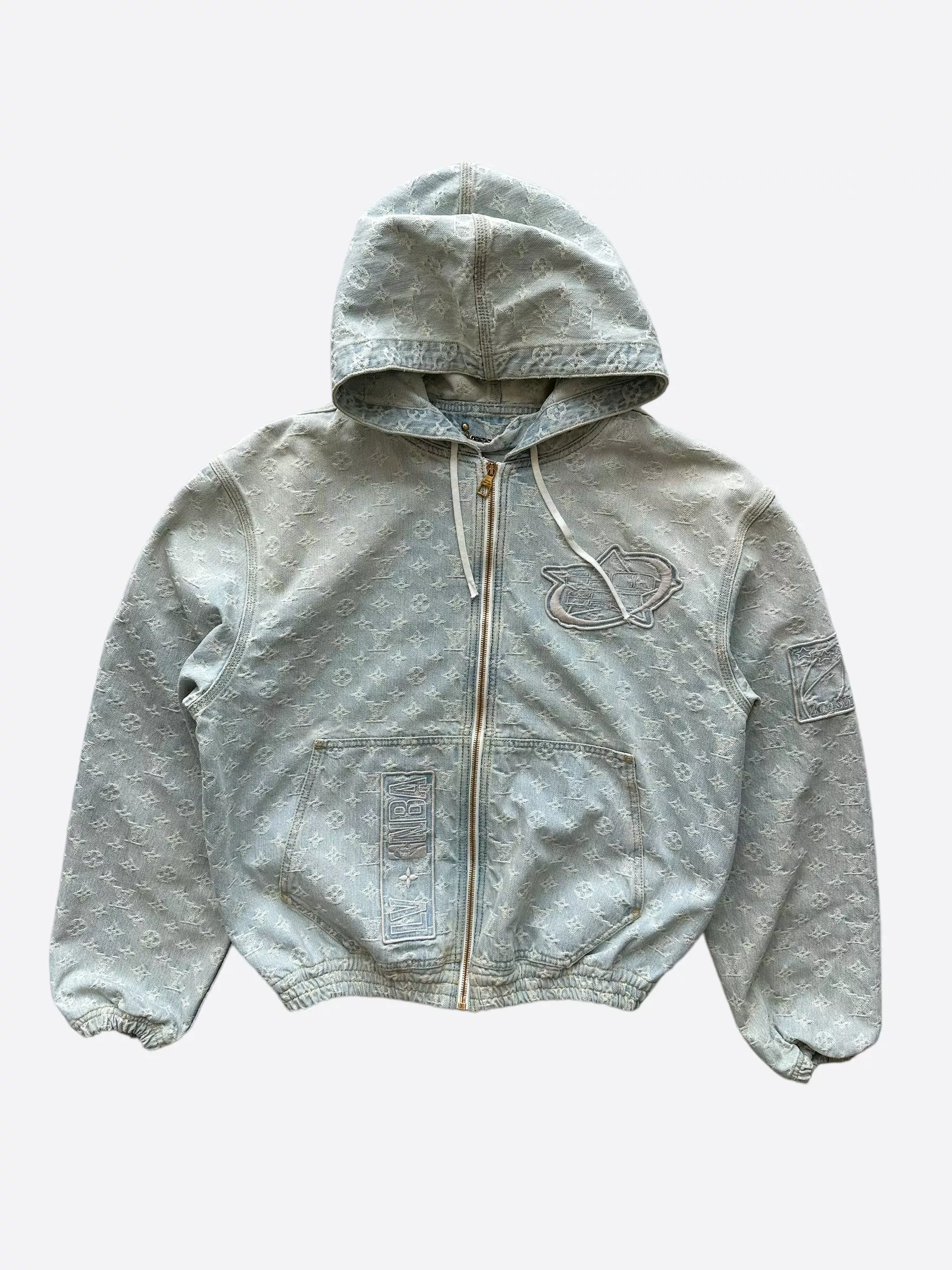 Louis Vuitton NBA Monogram Denim Zip Up Jacket