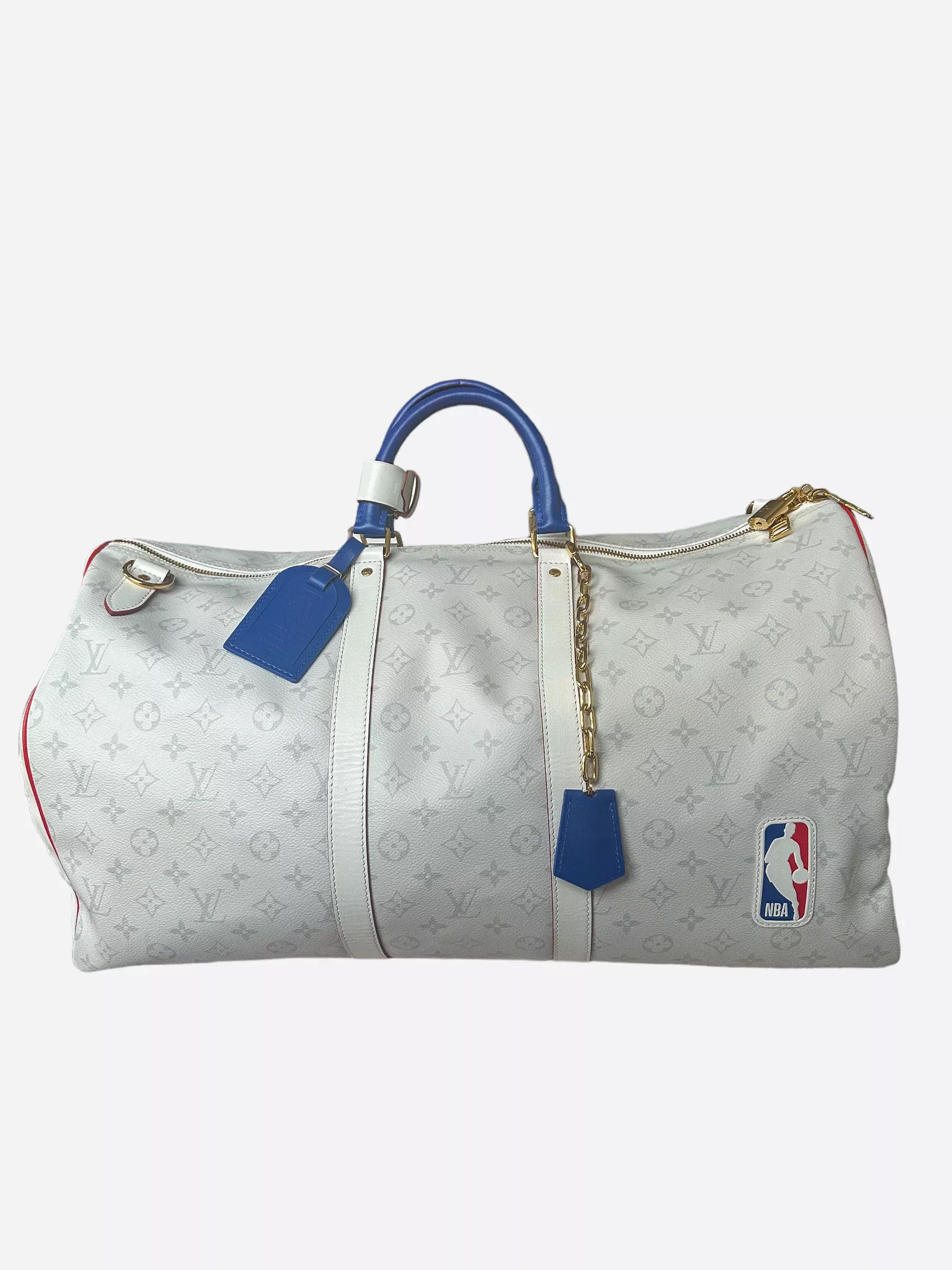 Louis Vuitton NBA White Monogram Keepall 50