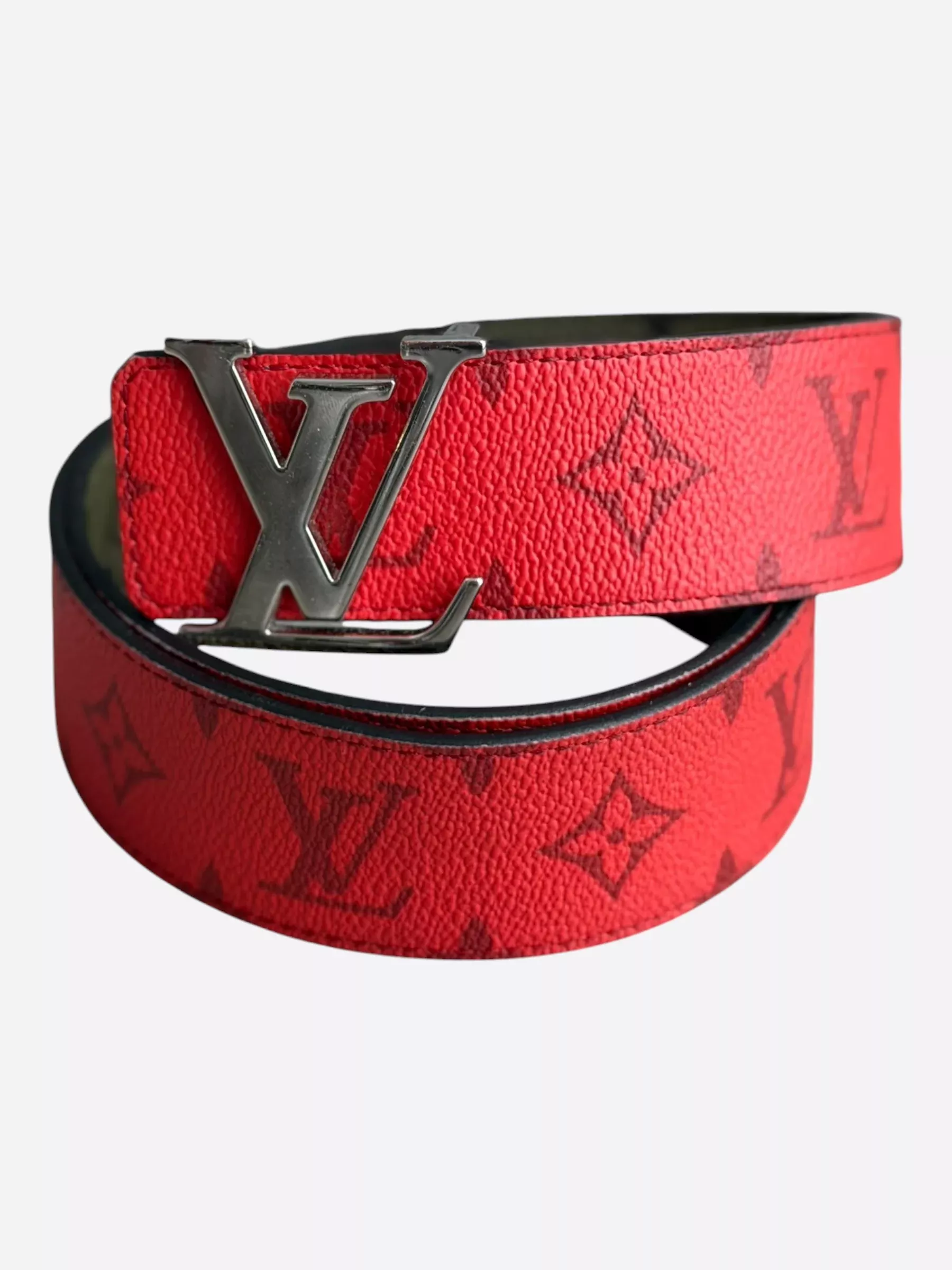Louis Vuitton Red & Green Monogram Reversible Belt