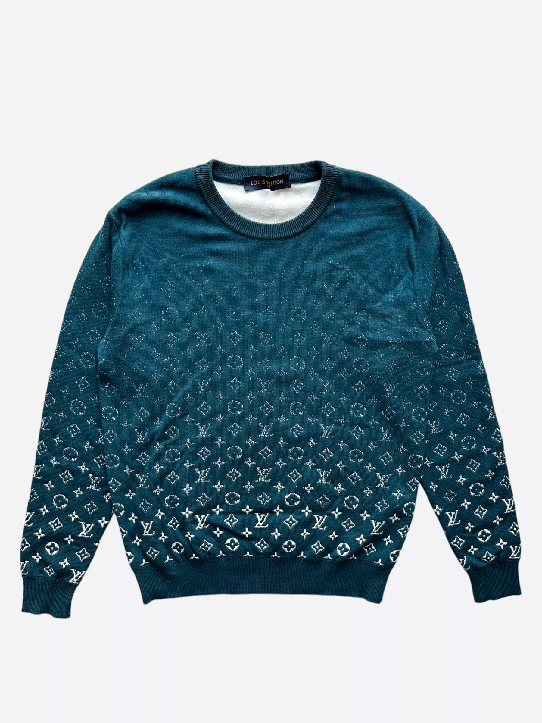Louis Vuitton Turquoise Monogram Gradient Sweater